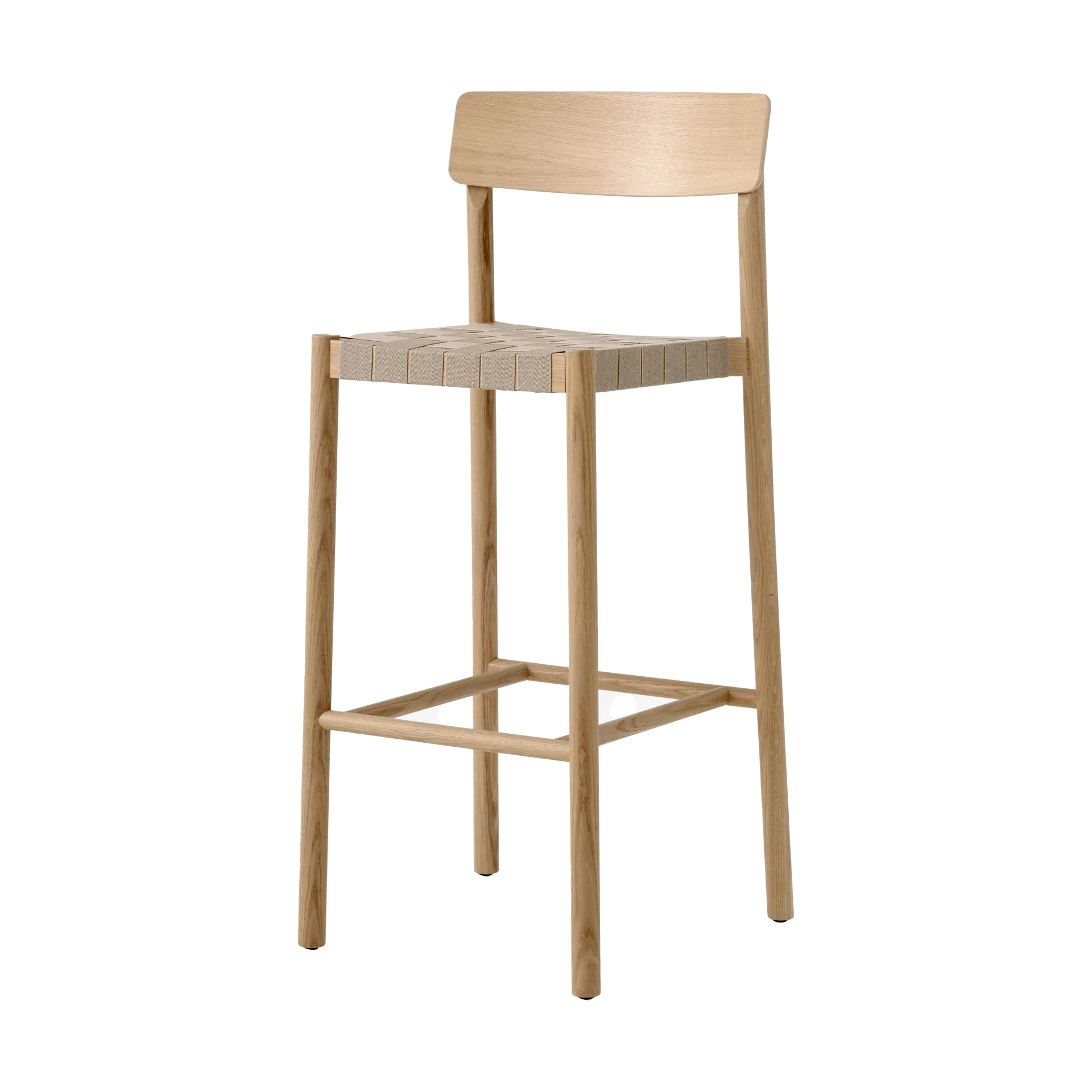 Betty TK15 Bar Chair barstol 75 cm, Lackad ek-naturfärgat lin &Tradition