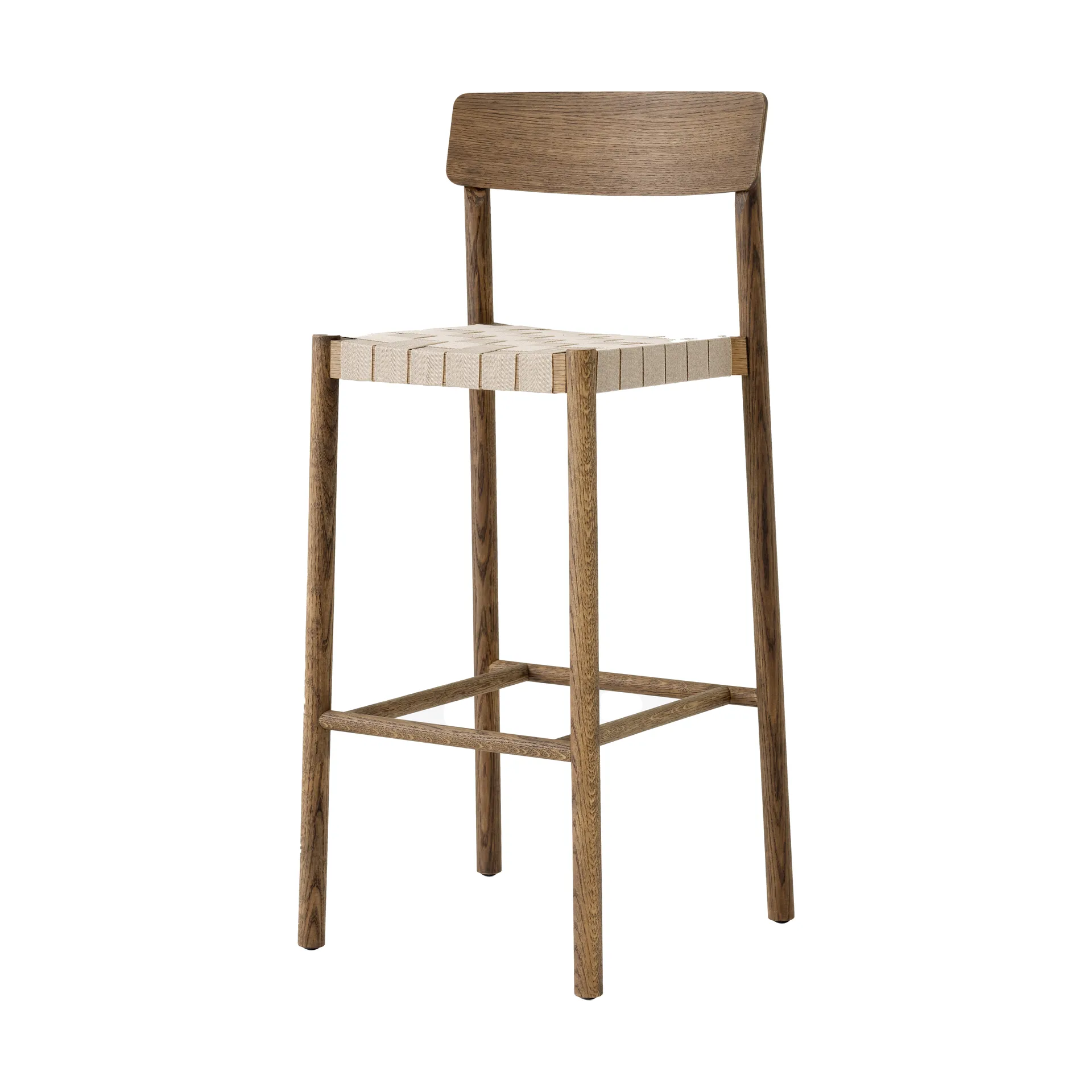 Betty TK15 Bar Chair barstol 75 cm, Rökt ek-naturfärgat lin &Tradition