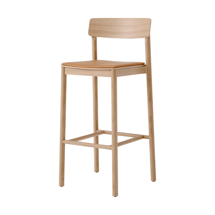 Betty TK17 Bar Chair barstol 75 cm - Noble leather cognac-laquered solid oak - &Tradition