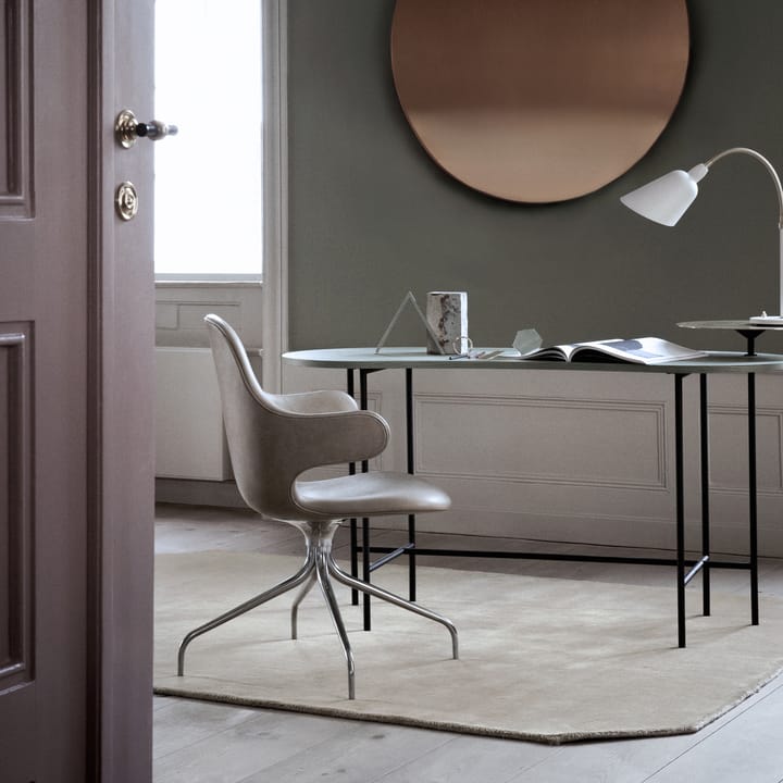 Catch JH2 kontorsstol, tyg steelcut 255 dark beige-snurrstativ black &Tradition