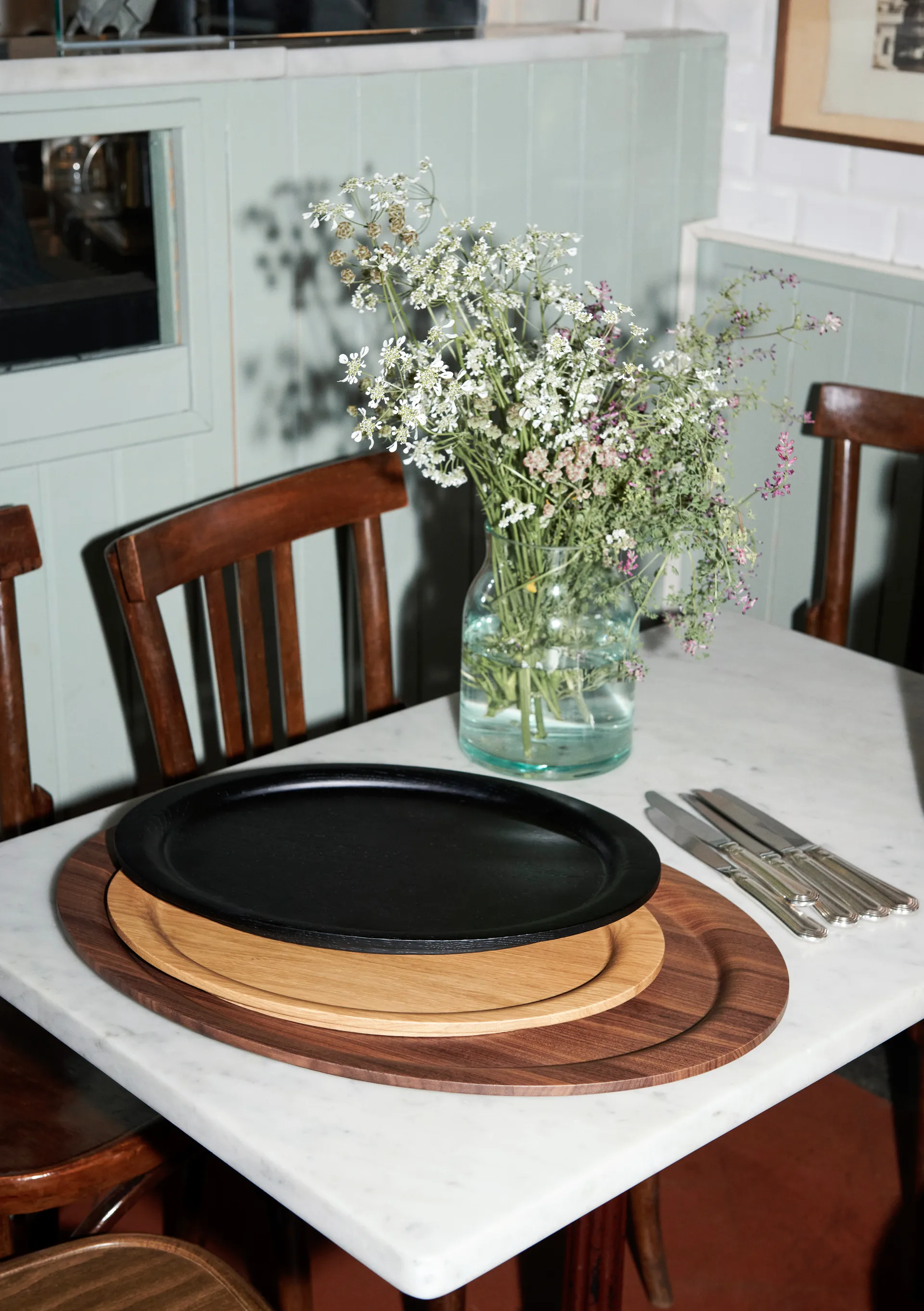 Collect SC65 bricka 38 cm, Black Stained Oak &Tradition