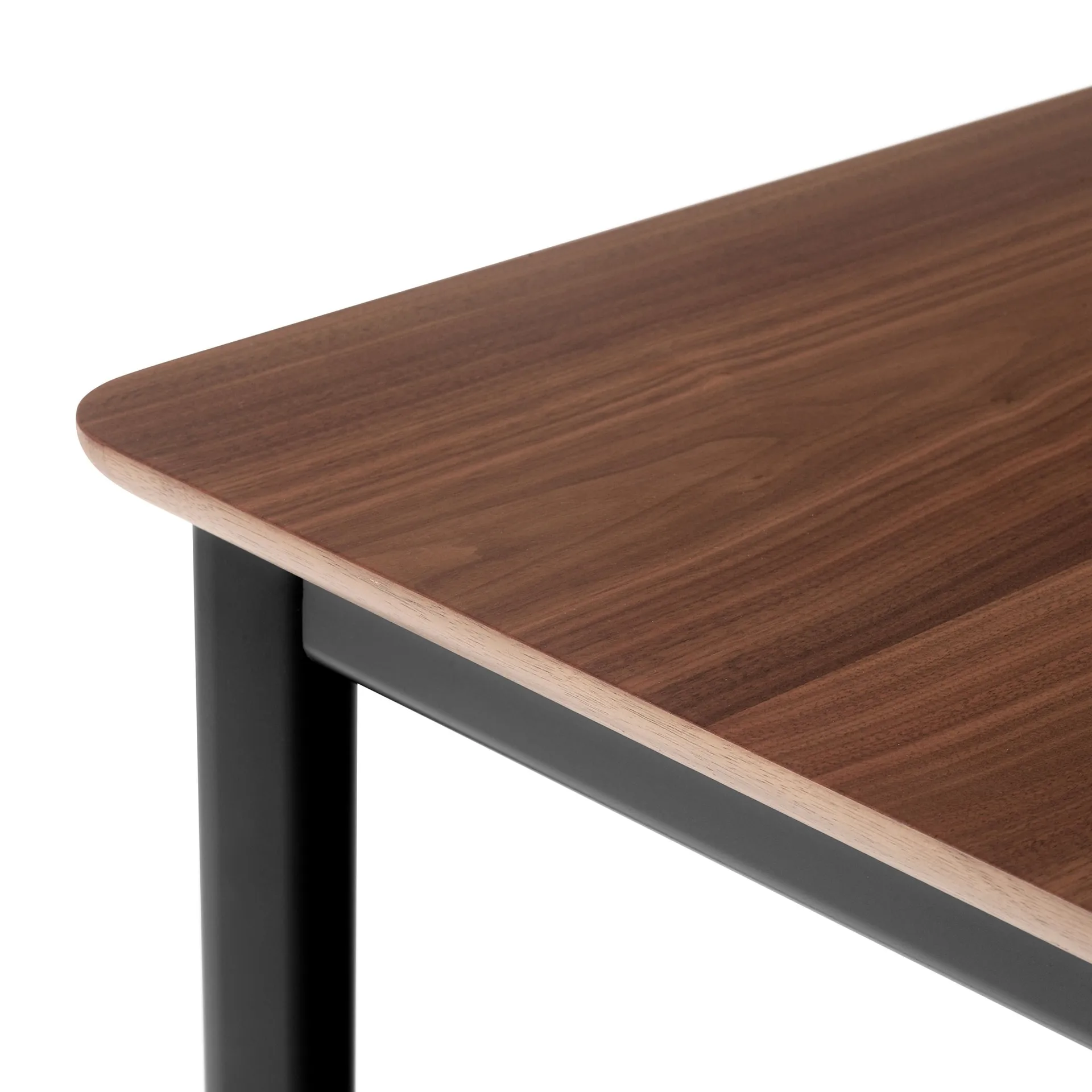 Drip HW116 matbord 83x193 cm, Black frame-clear lacq. walnut &Tradition