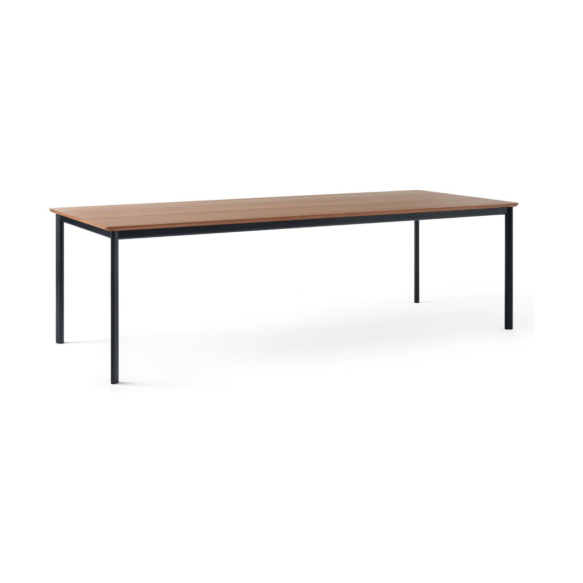 &Tradition Drip HW117 matbord 103x253 cm Black frame-clear lacq. walnut