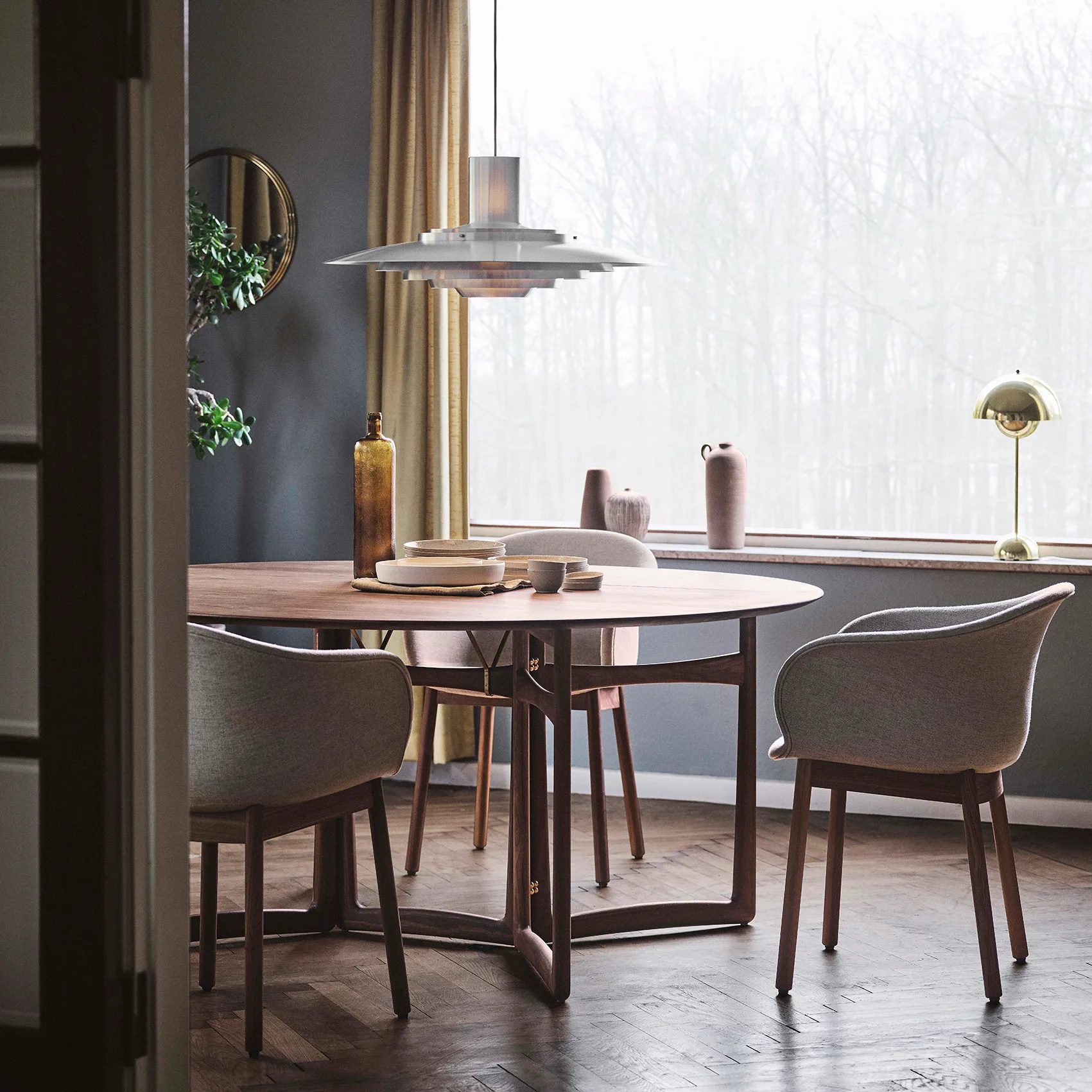 Drop Leaf matbord HM6, Valnöt &Tradition