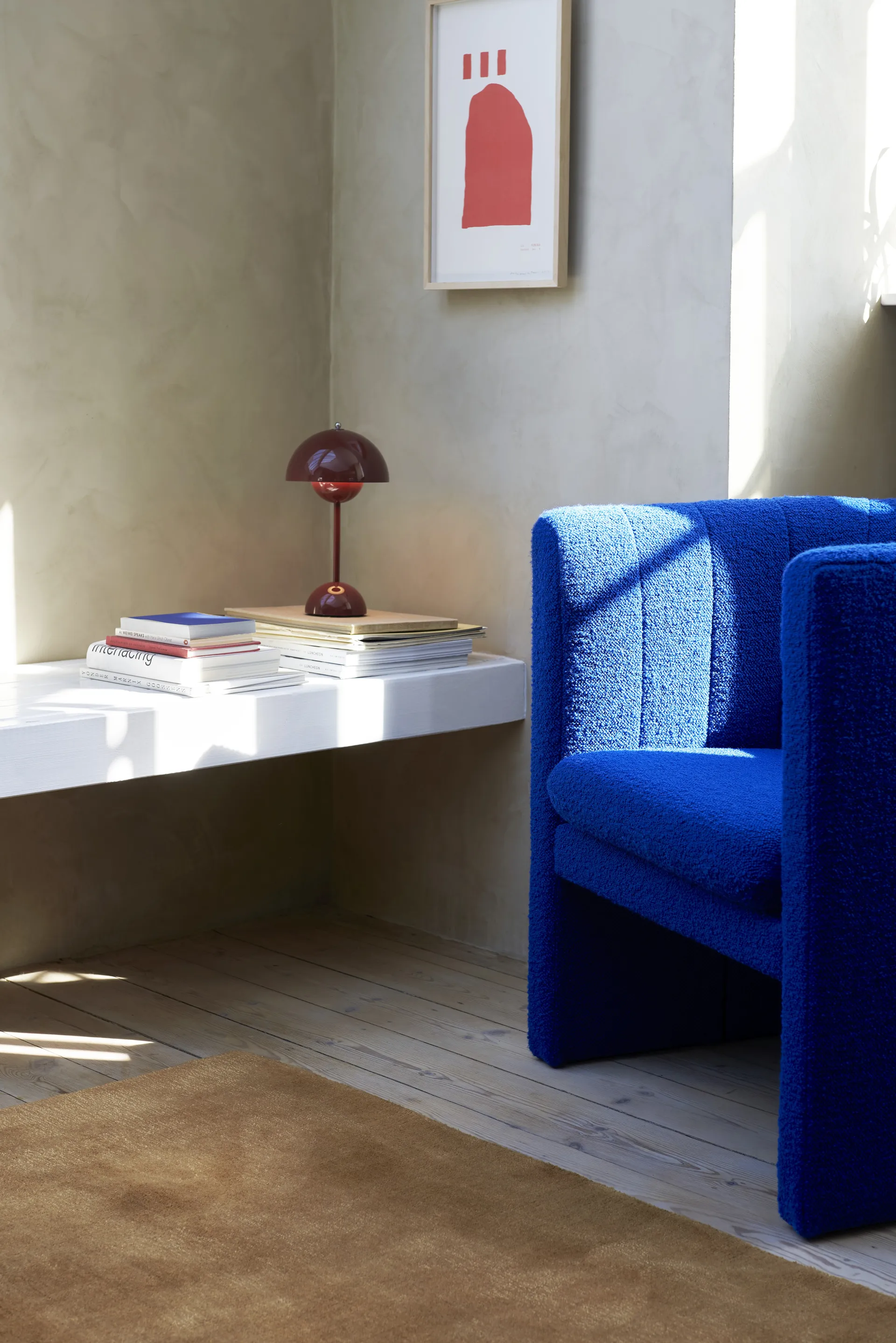 Flowerpot portabel bordslampa VP9, röd_brun &Tradition