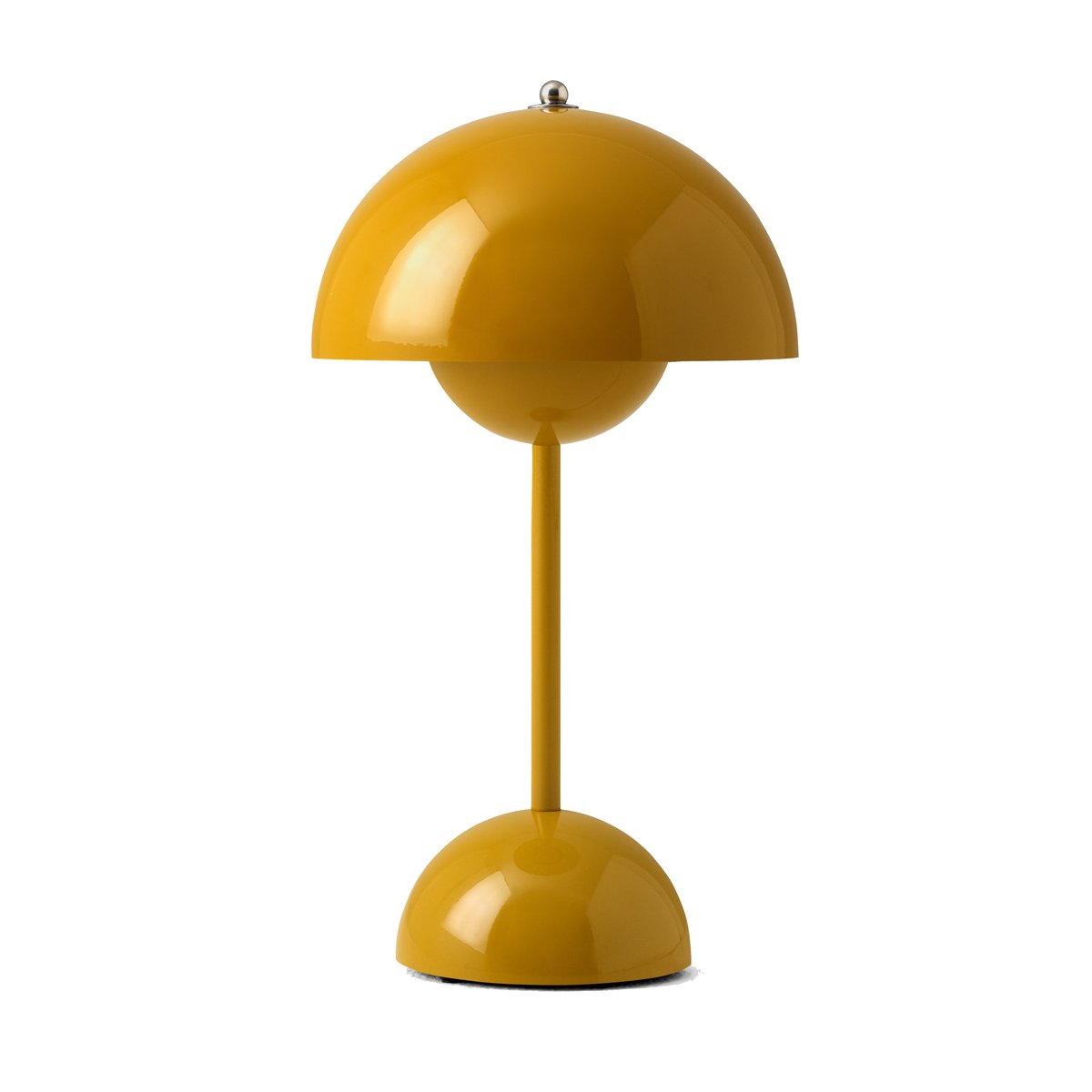 Gul Flowerpot bordslampa. Design Verner Panton. Beställ hos Nordic Nest!
