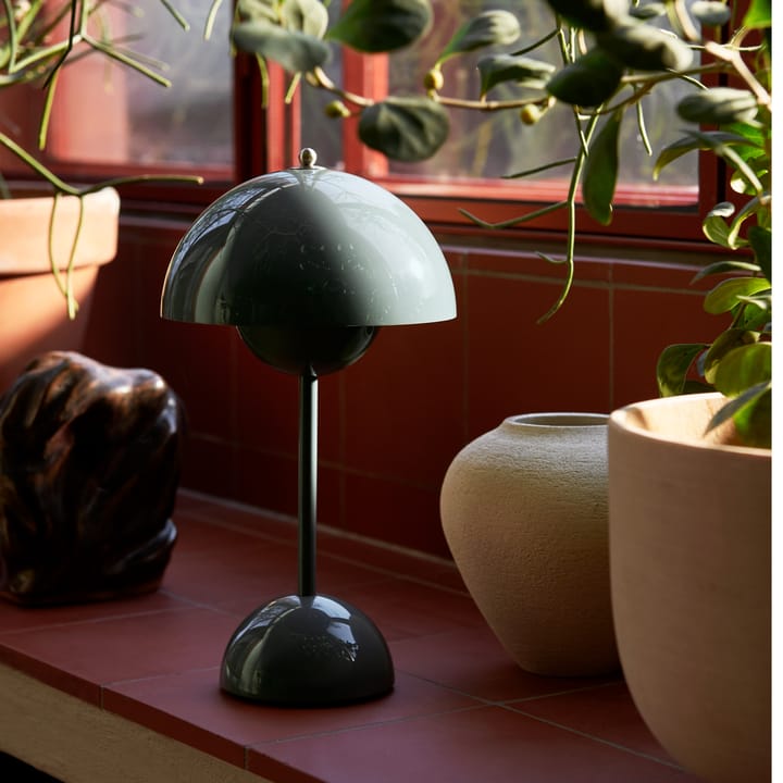 Flowerpot portable bordslampa VP9 - Stone blue - &Tradition
