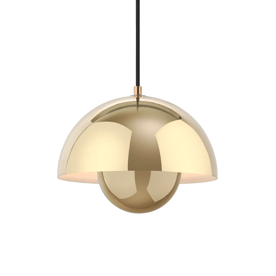 Flowerpot VP1 pendel, Brass-plated