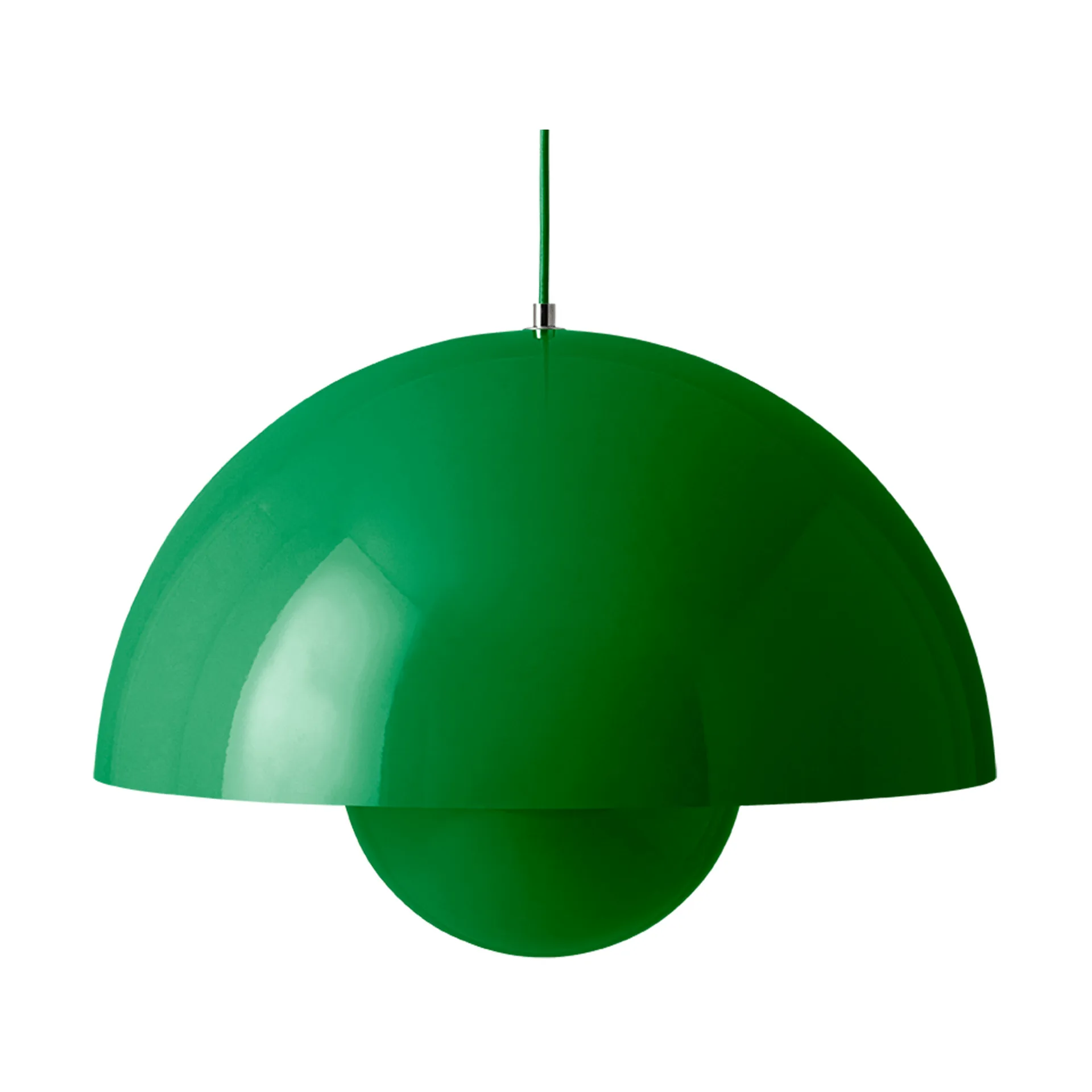 Flowerpot VP2 pendel stor, Signal green &Tradition