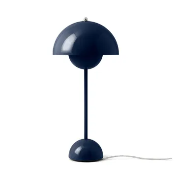 Flowerpot VP3 bordslampa - Steel blue - &Tradition
