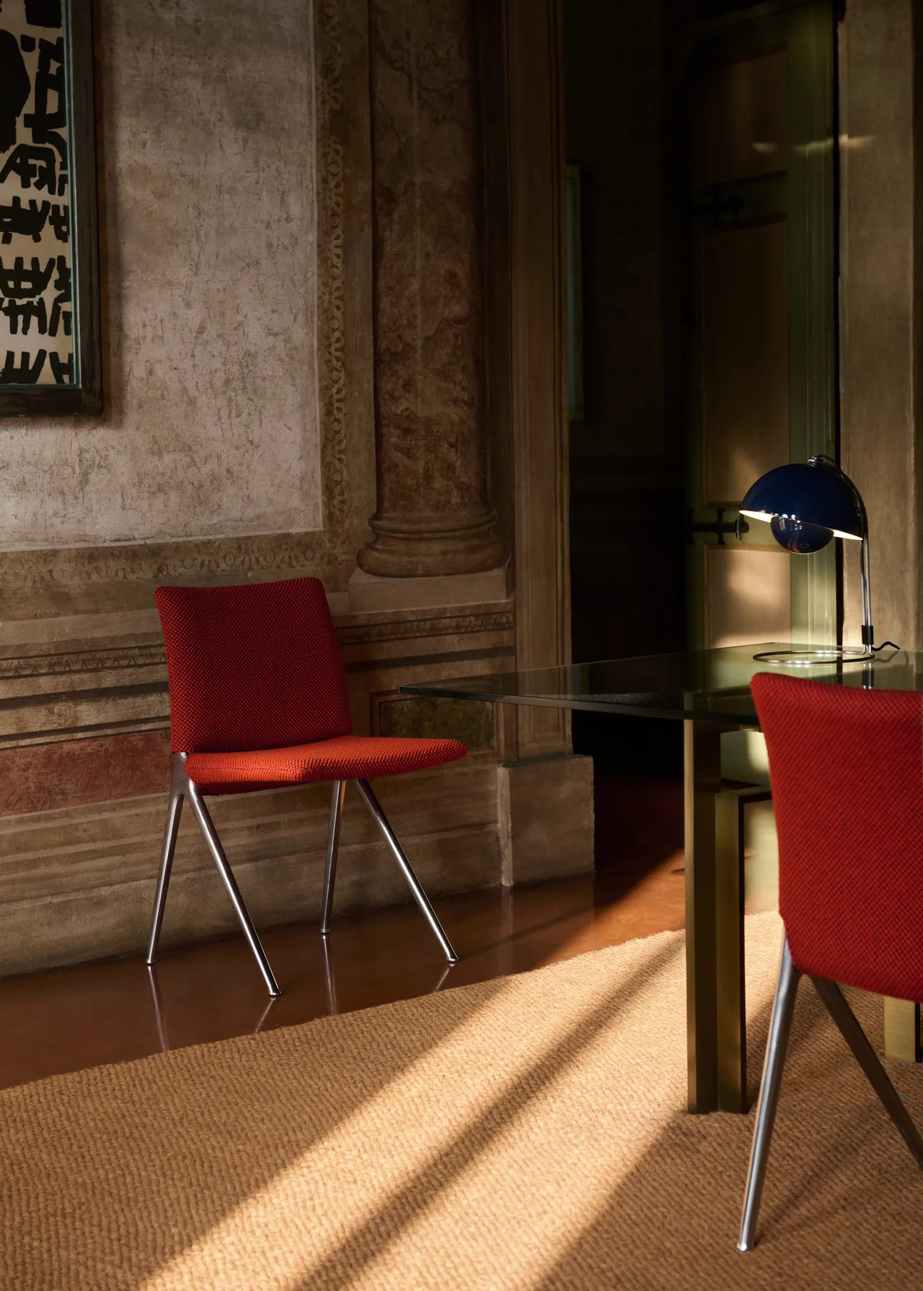 Flowerpot VP4 bordslampa, Steel blue &Tradition