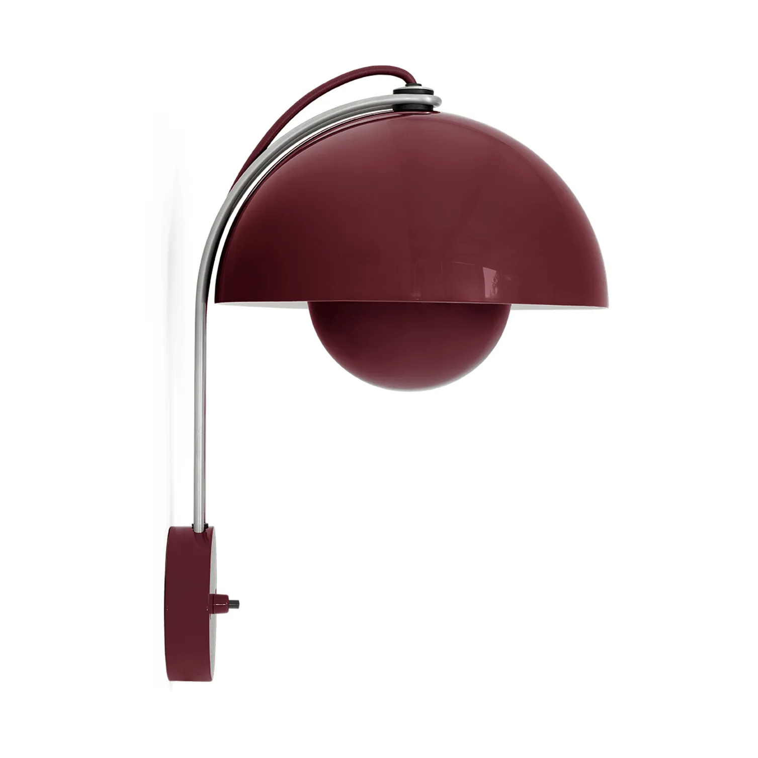 Flowerpot VP8 vägglampa, Dark plum &Tradition