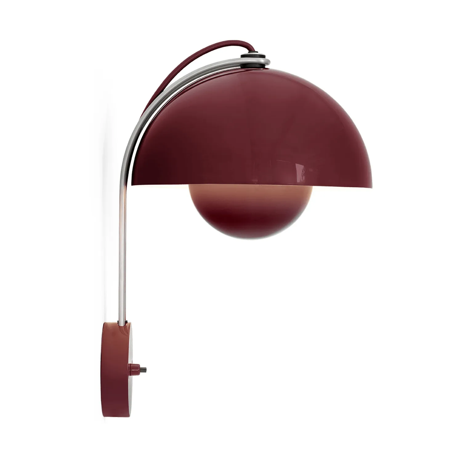 Flowerpot VP8 vägglampa, Dark plum &Tradition