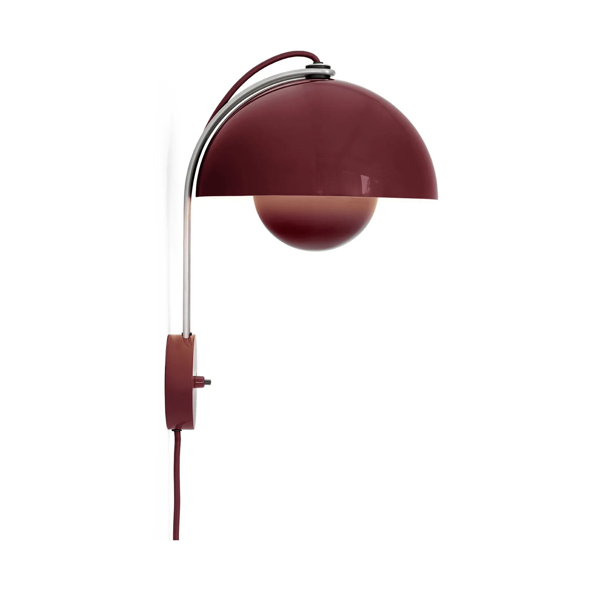 Flowerpot VP8 vägglampa, Dark plum &Tradition
