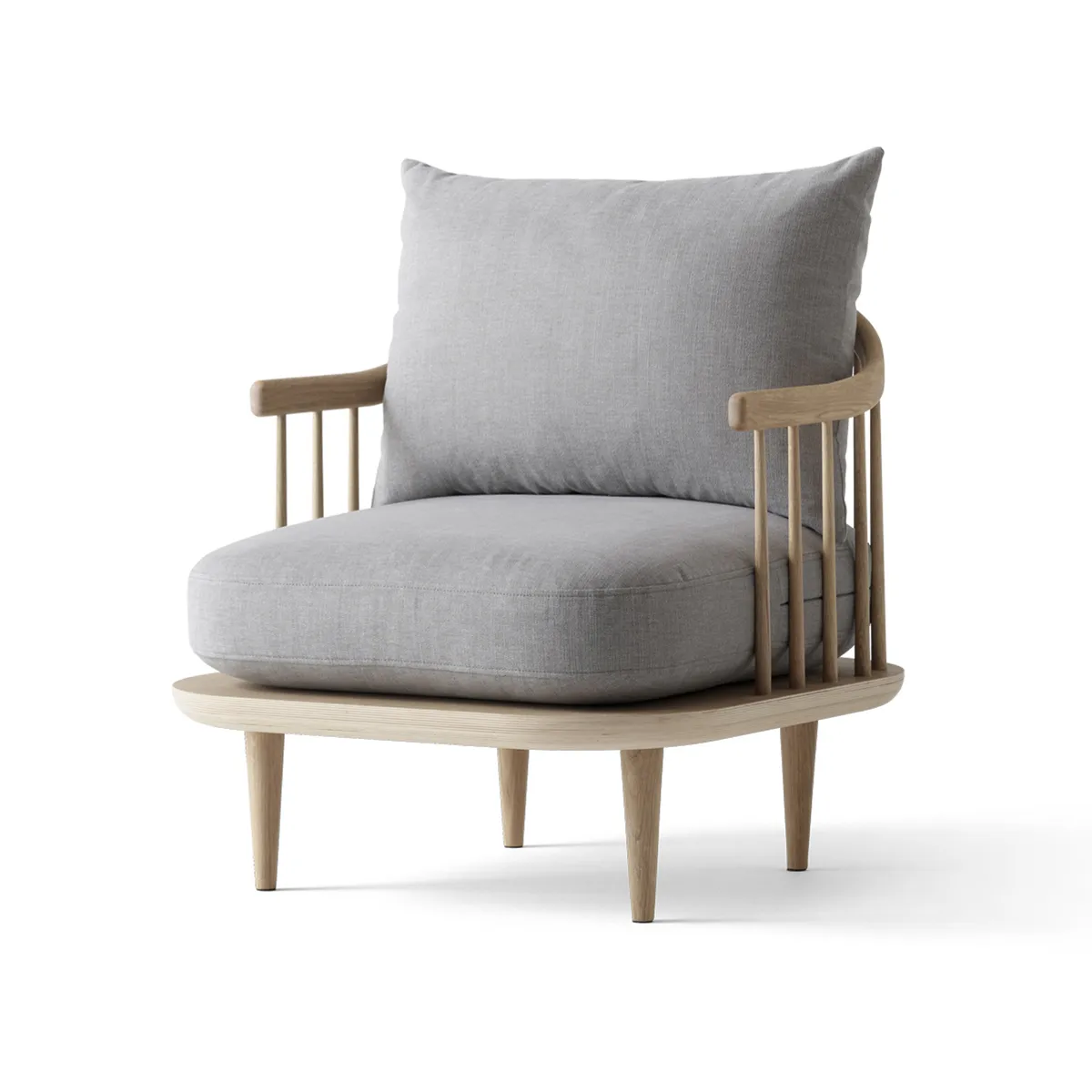 &Tradition Fly Chair SC10 vitoljad ek, ljusgrå