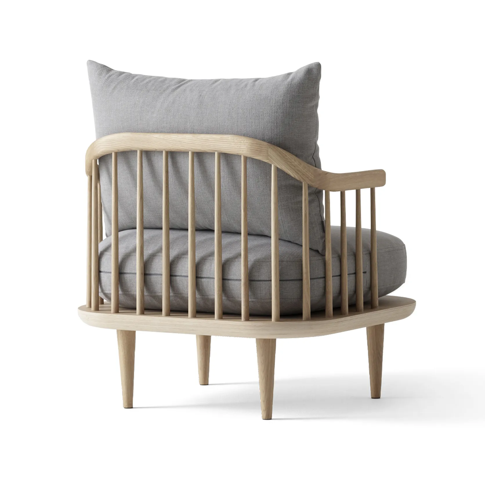 Fly Chair SC10, vitoljad ek, ljusgrå &Tradition