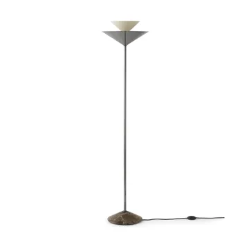 Gio LN 28 golvlampa - Mörk krom, marmo - &Tradition