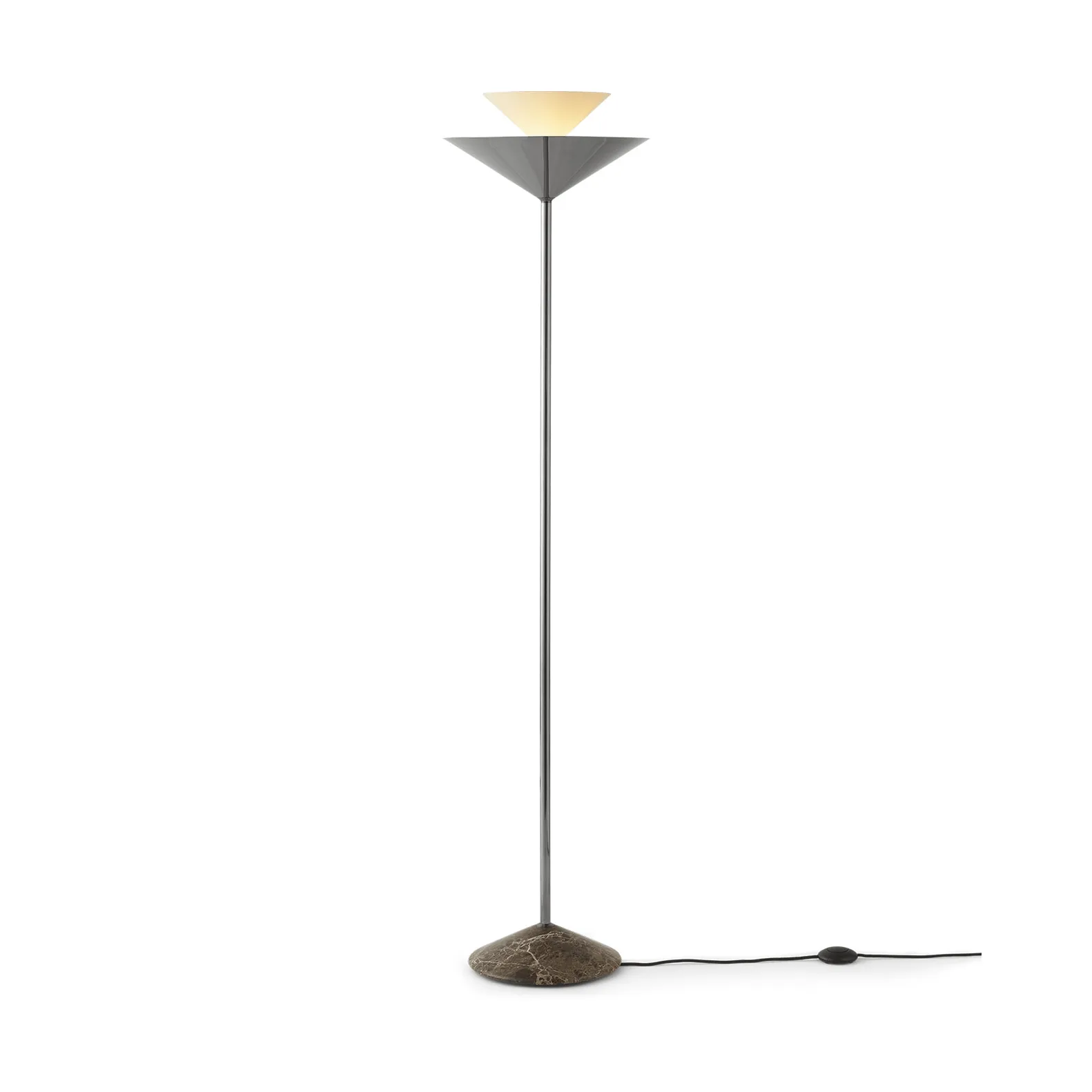 Gio LN 28 golvlampa, Mörk krom, marmo &Tradition