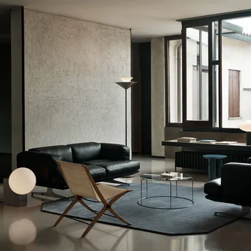 Gio LN 28 golvlampa - Mörk krom, marmo - &Tradition