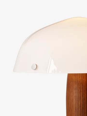 Herman SHY3 bordslampa - walnut & cream marble, textilsladd - &Tradition