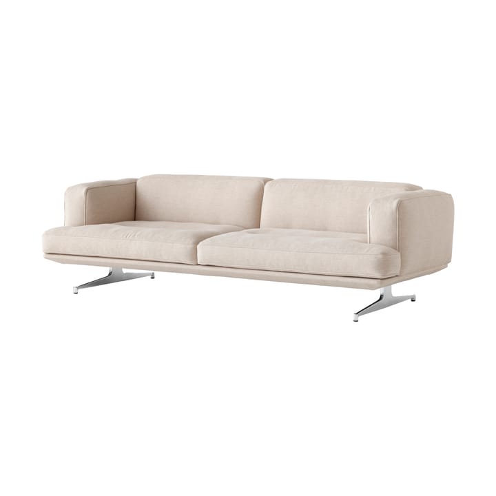 Inland AV23 3-sits soffa - Clay 0011-polished aluminium - &Tradition