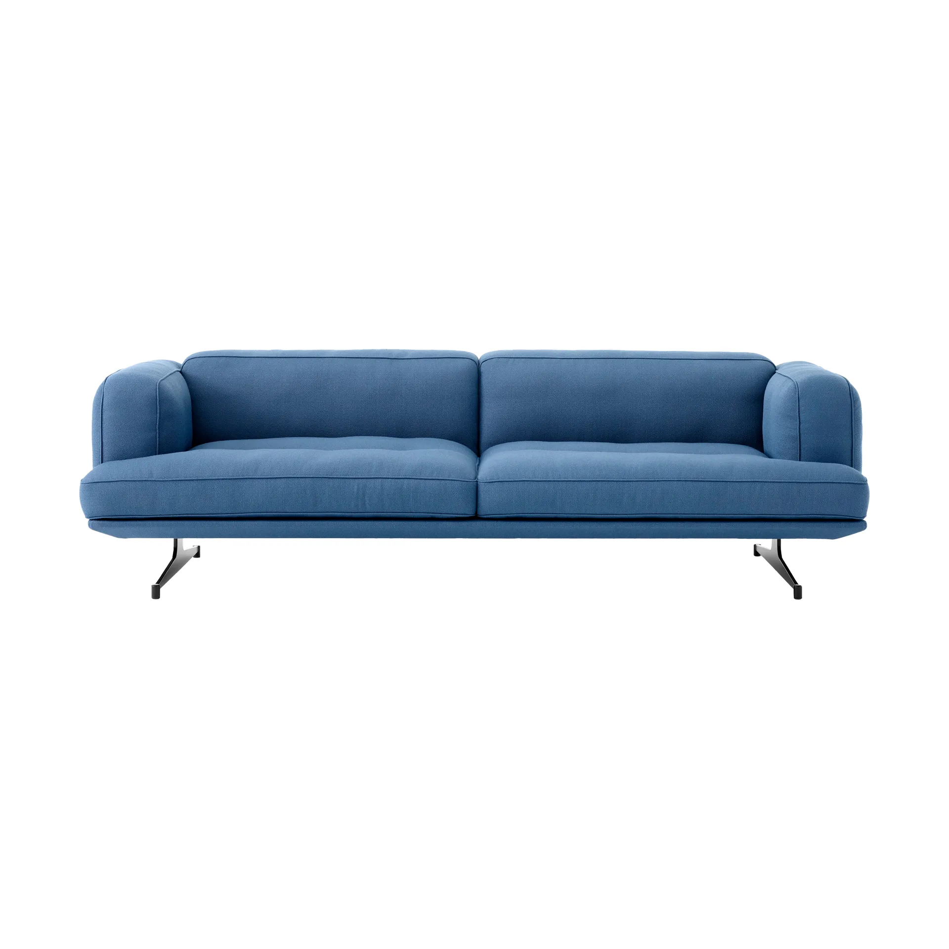 Inland AV23 3-sits soffa, Vidar 4 Denim Blue 733-svarta ben &Tradition