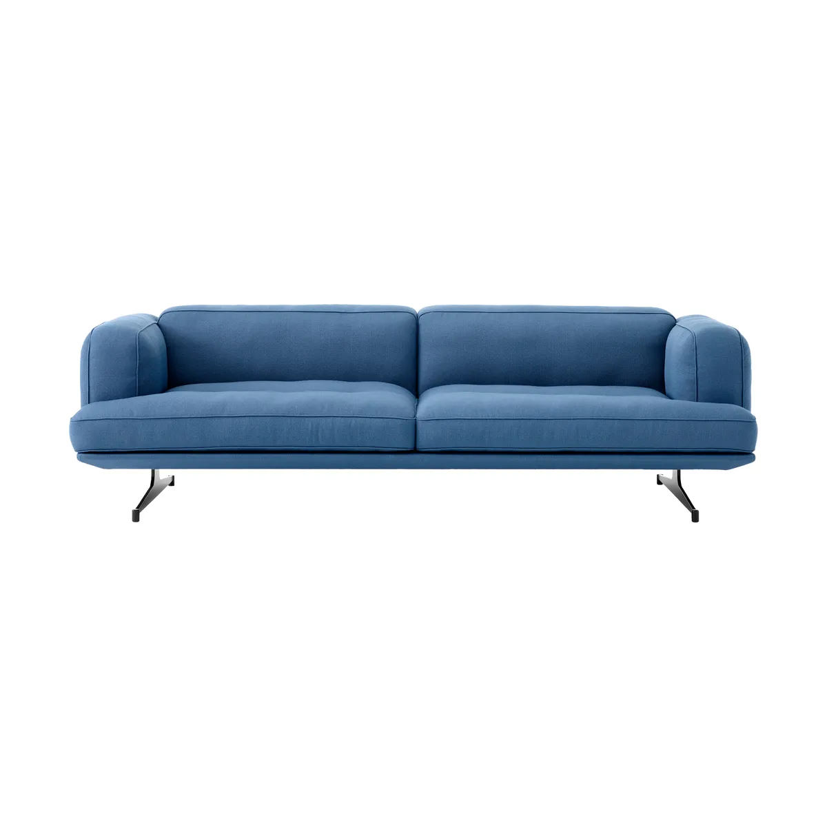 &Tradition Inland AV23 3-sits soffa Vidar 4 Denim Blue 733-svarta ben