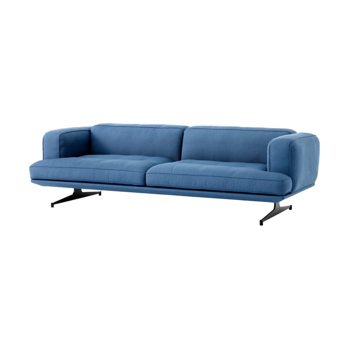 Inland AV23 3-sits soffa - Vidar 4 Denim Blue 733-svarta ben - &Tradition