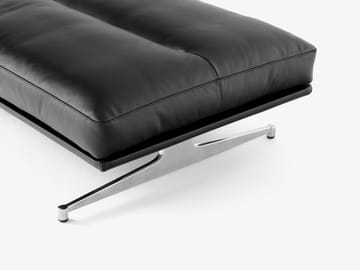 Inland AV32 pouf 78x113 cm - Noble läder svart-polished alu - &Tradition