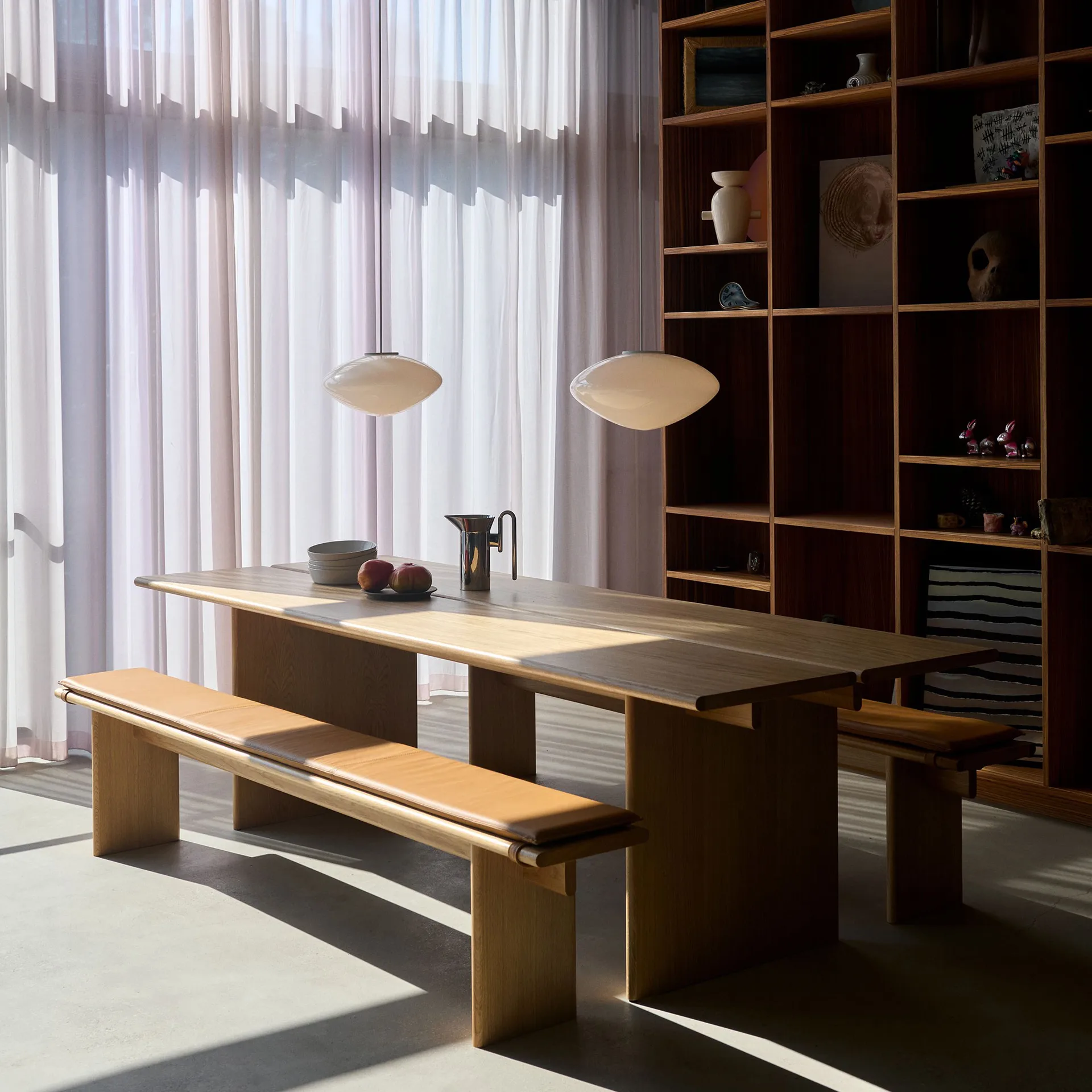 Ita OS6 sittdyna till bänk 230 cm, Noble leather congnac &Tradition