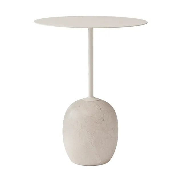 Lato bord LN8, Ivory white-Crema diva marble &Tradition