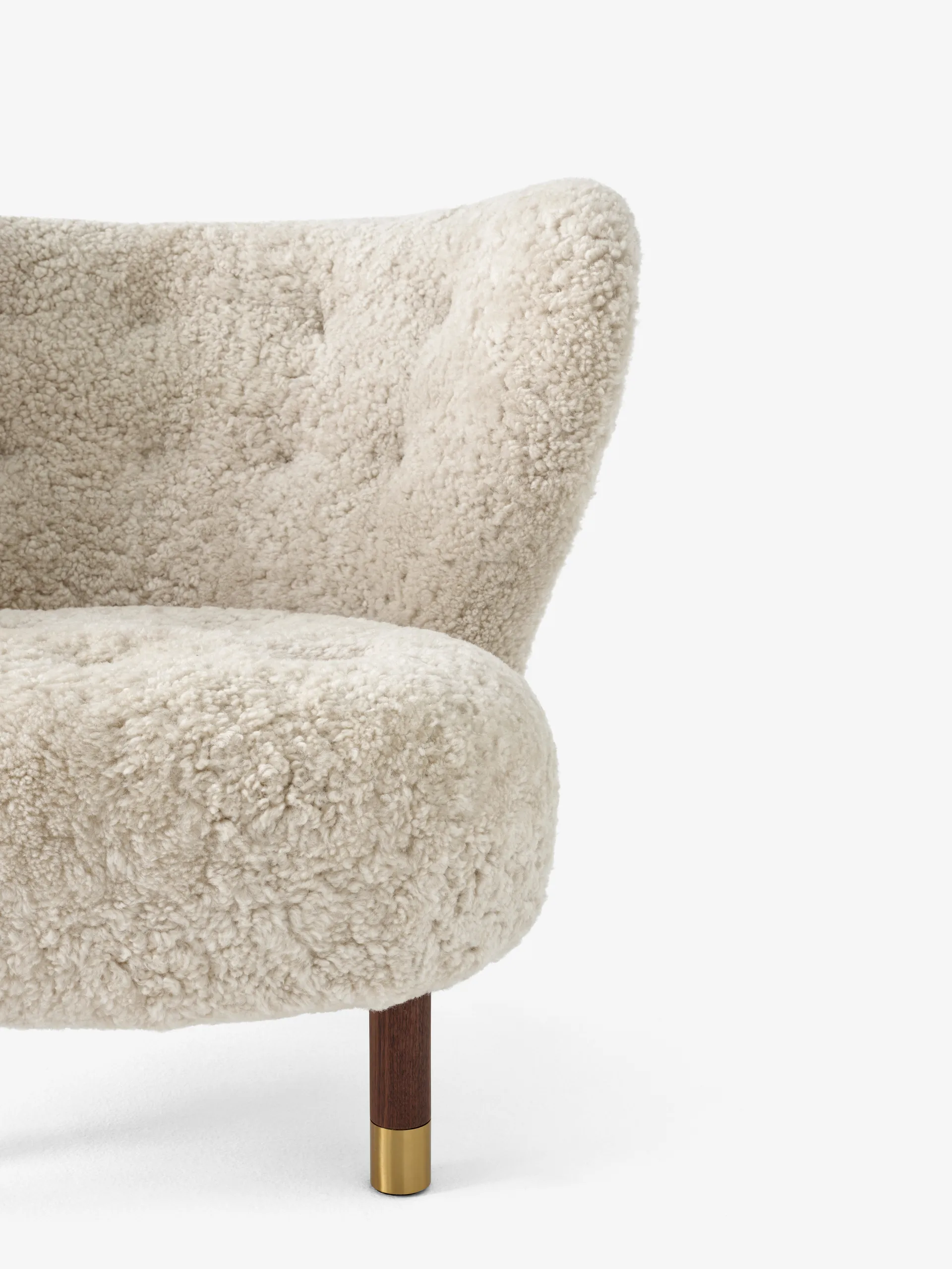 Little Petra VB1 fåtölj Limited Edition, Valnöt, mässing-Moonlight &Tradition