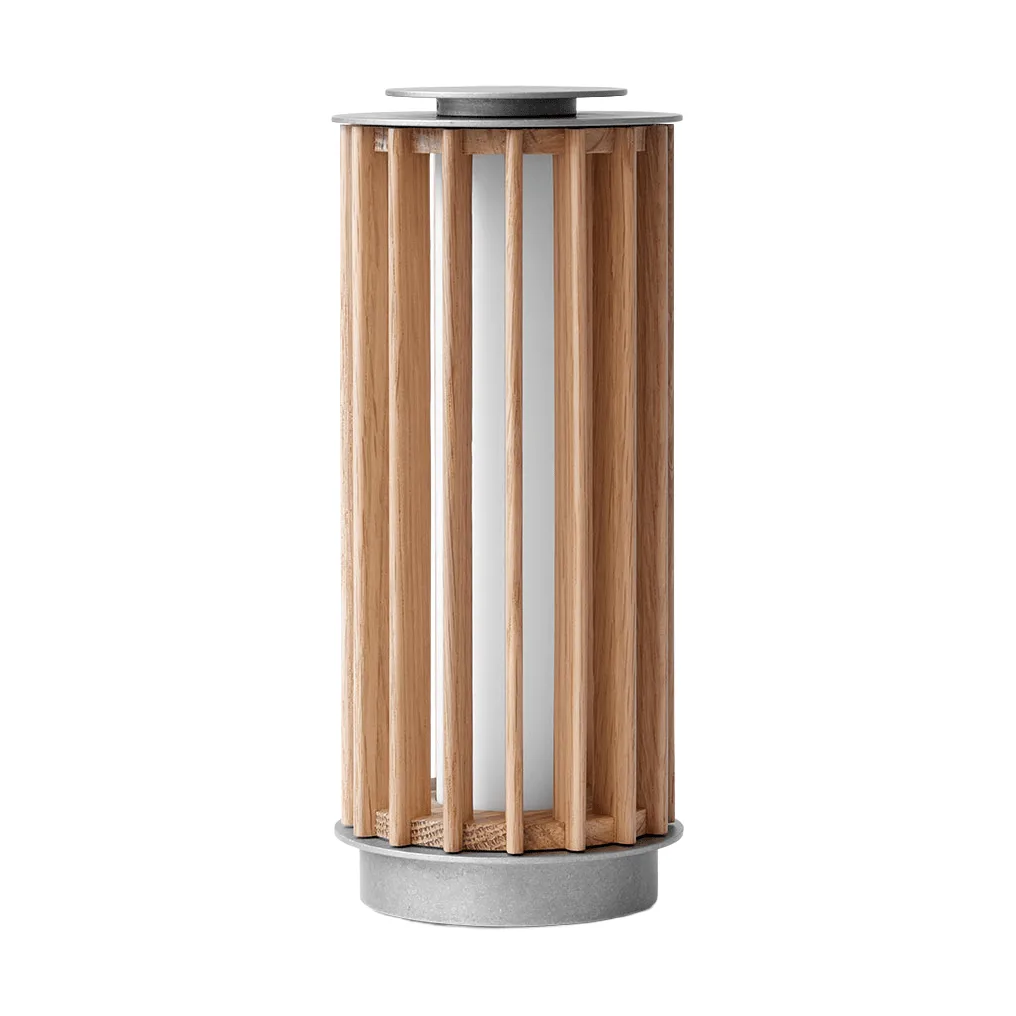 Numbra TY3 portabel bordslampa, Lackerad ek-trumlad aluminium &Tradition
