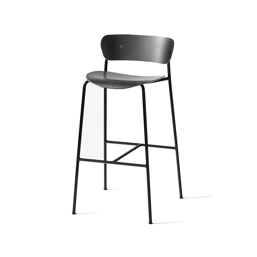 &Tradition Pavilion AV9 barstol black, stålstativ | Skandinavisk Design | Barstolar | Svart