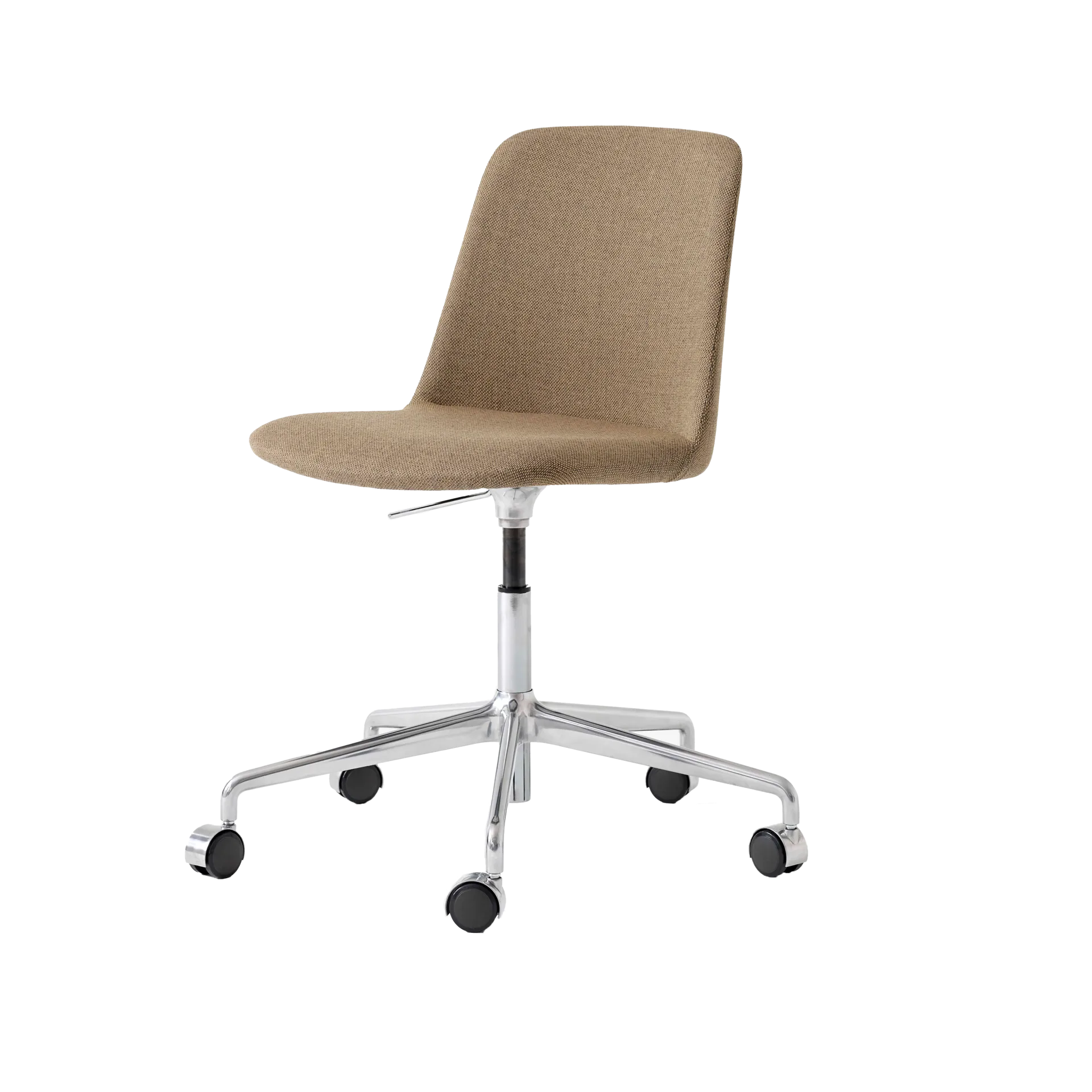 Rely HW30 kontorsstol, tyg re-wool 458 brun, aluminiumstativ &Tradition