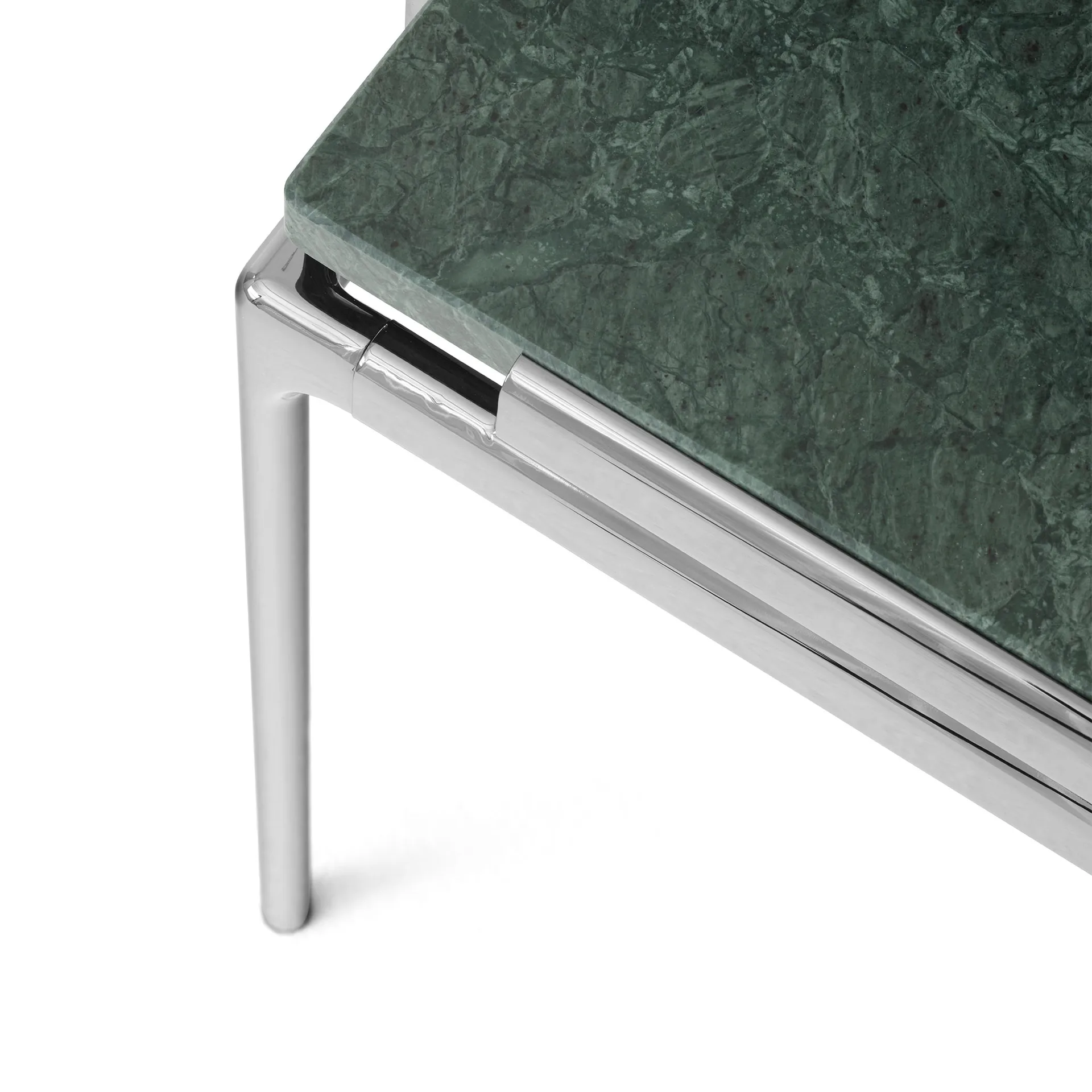 Sett LN12 soffbord, Verde guatemala-dark chrome &Tradition