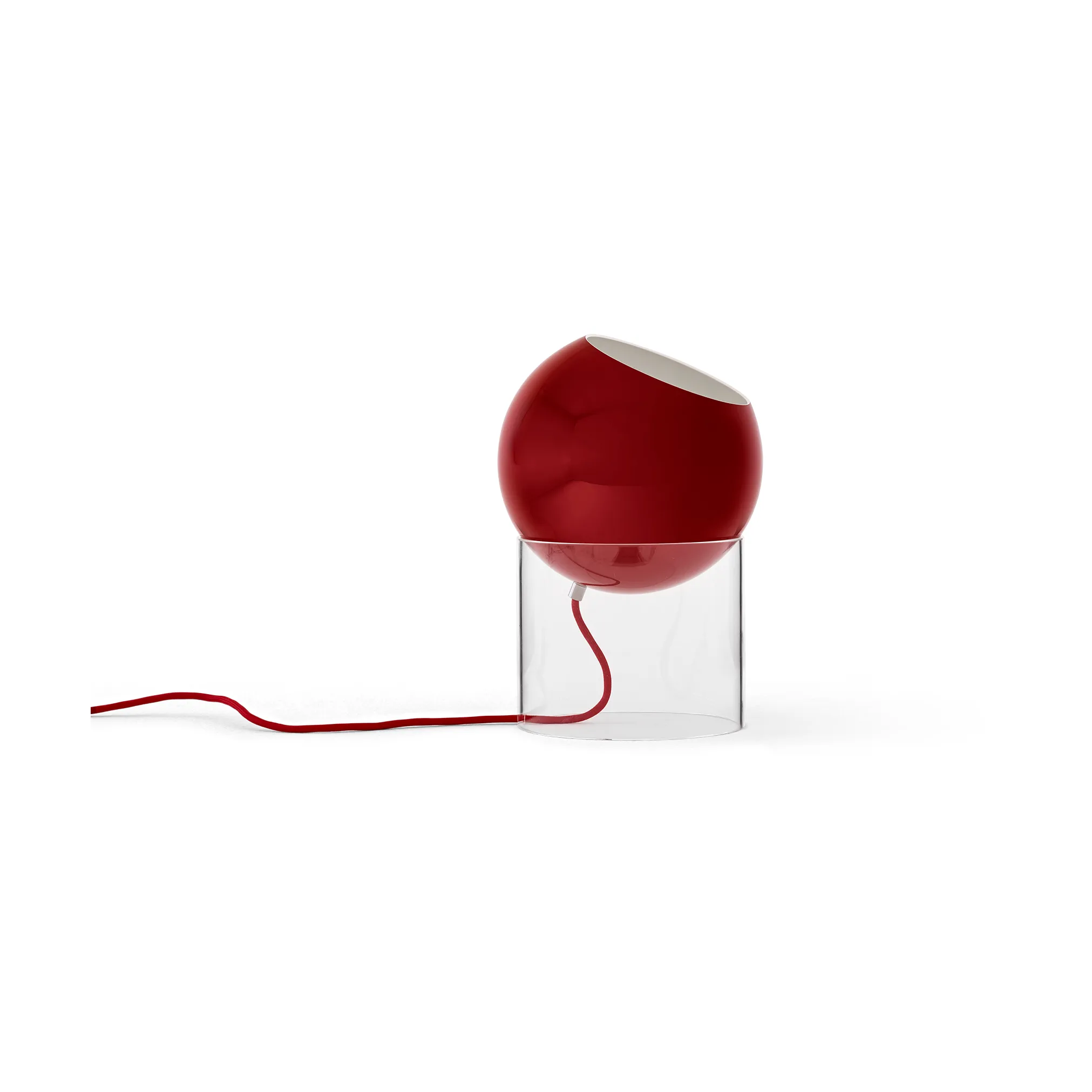 Topan VP13 bordslampa 31,5 cm, Clear-vermilion red