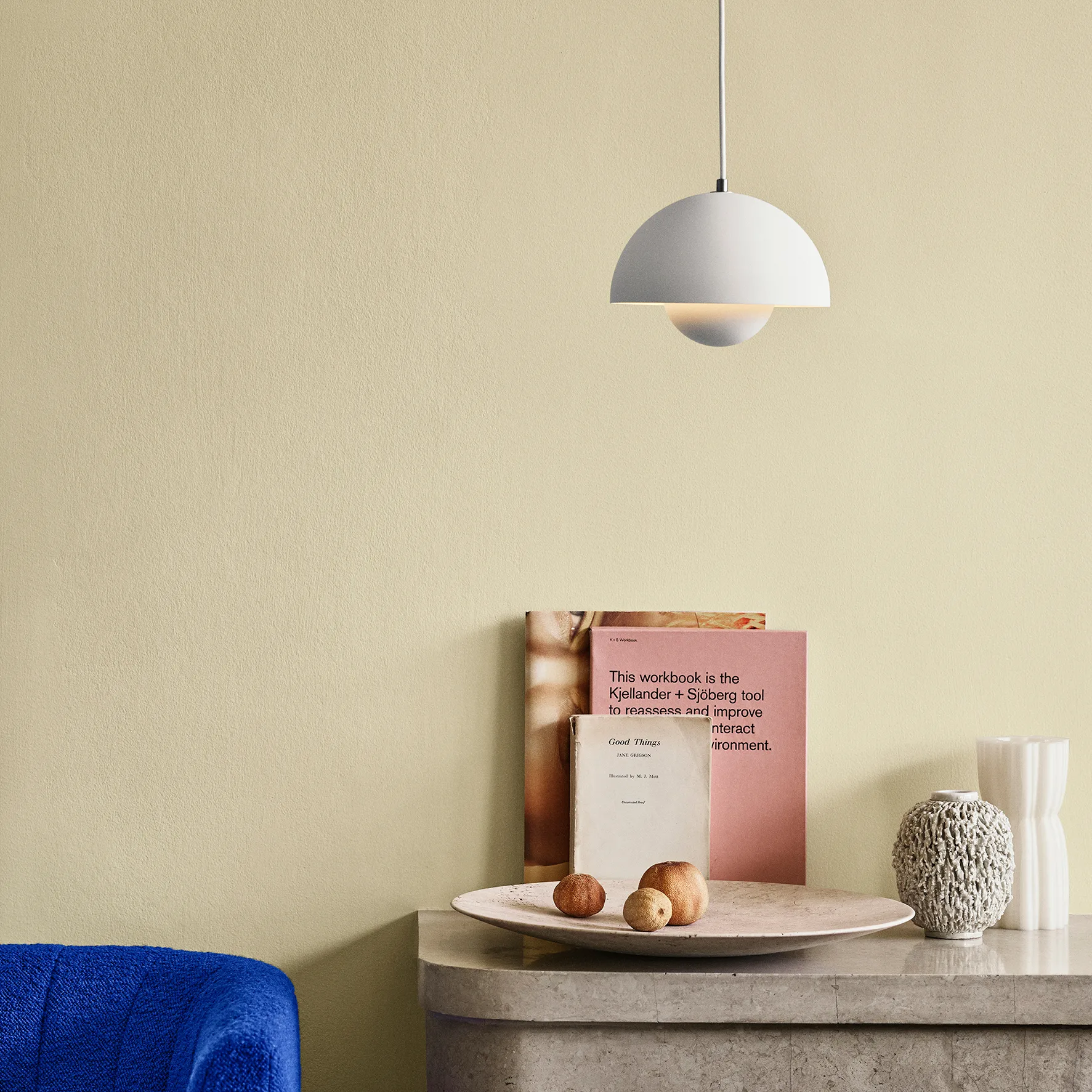 Travertine tallrik SC55, Ø50 cm &Tradition