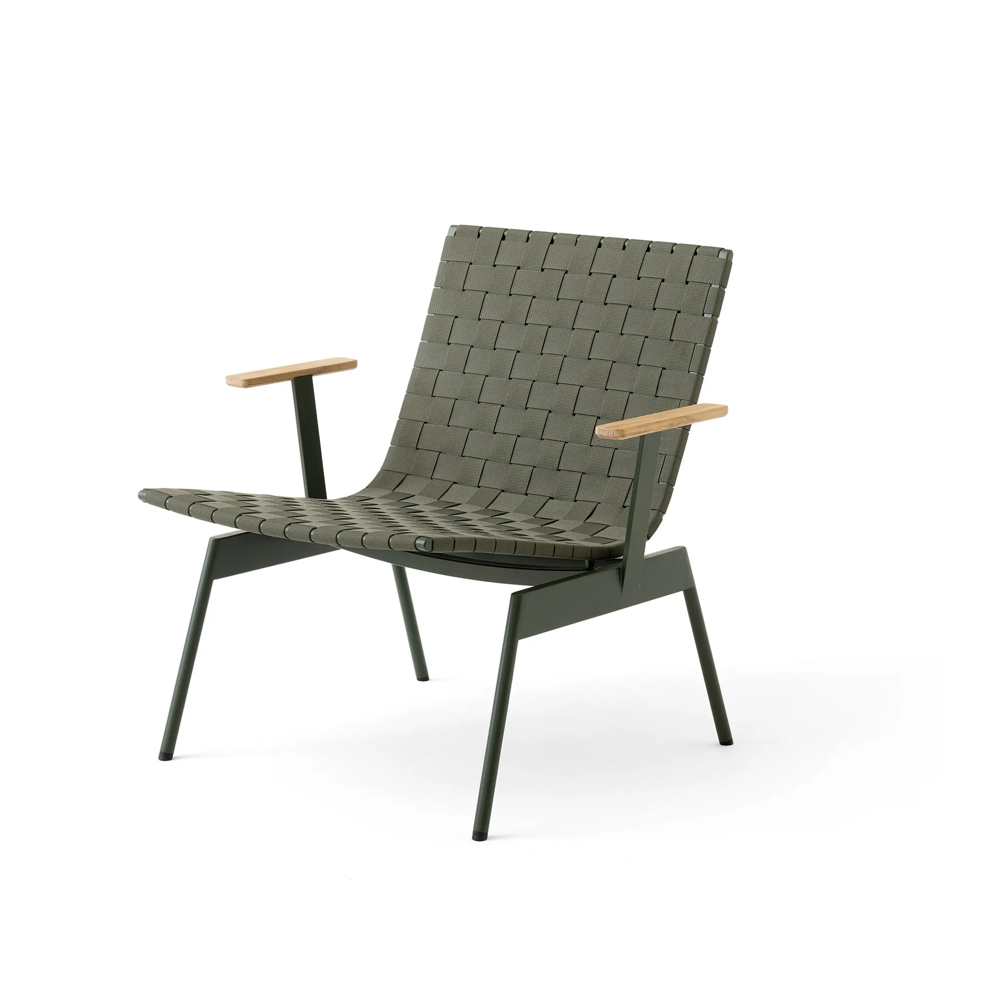 Ville Outdoor AV45 loungestol med armstöd, Bronze green &Tradition