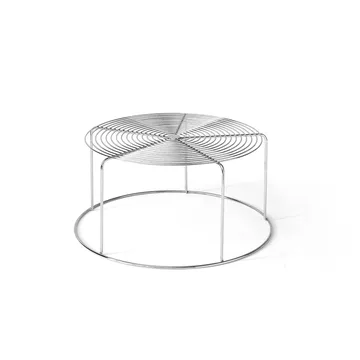 WIre VP17 soffbord - Rostfritt stål, Ø74x36 cm - &Tradition
