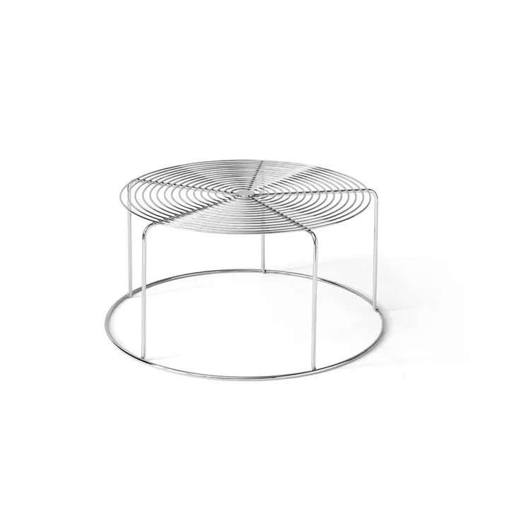 WIre VP17 soffbord - Rostfritt stål, Ø74x36 cm - &Tradition