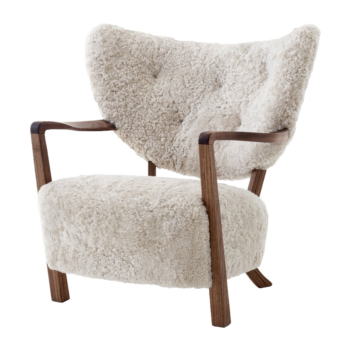 &Tradition Wulff Lounge Chair ATD2 fåtölj Oljad valnöt-Moonlight