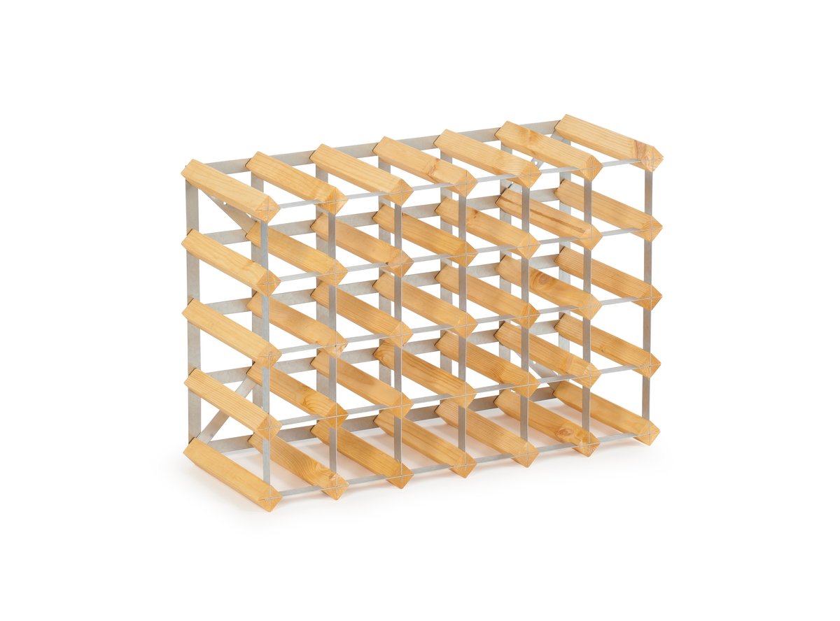 Traditional Wine racks vinställ 30 flaskor påbyggnadsbart Ljus ek