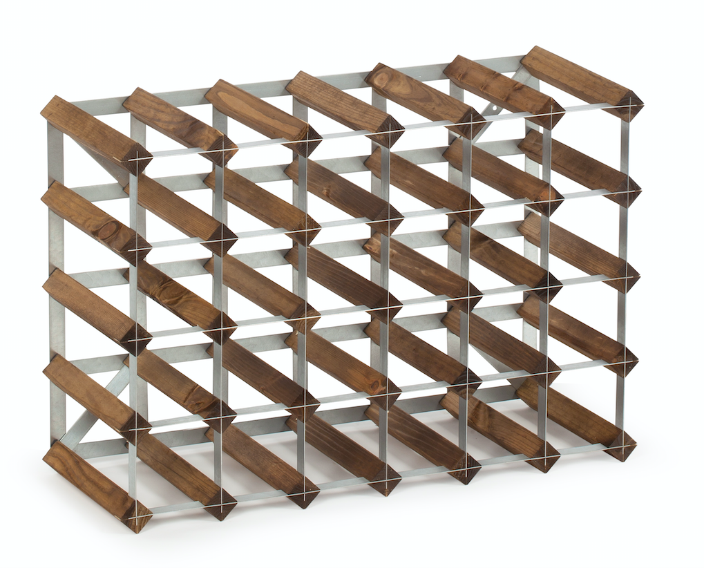 Traditional Wine racks vinställ 30 flaskor påbyggnadsbart Mörk ek