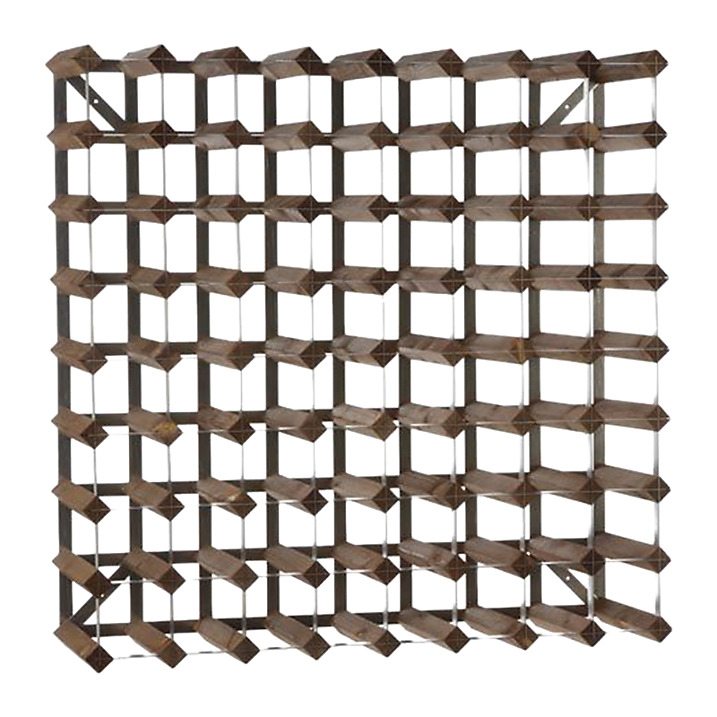 Traditional Wine racks vinställ 72 flaskor påbyggnadsbart Mörk ek