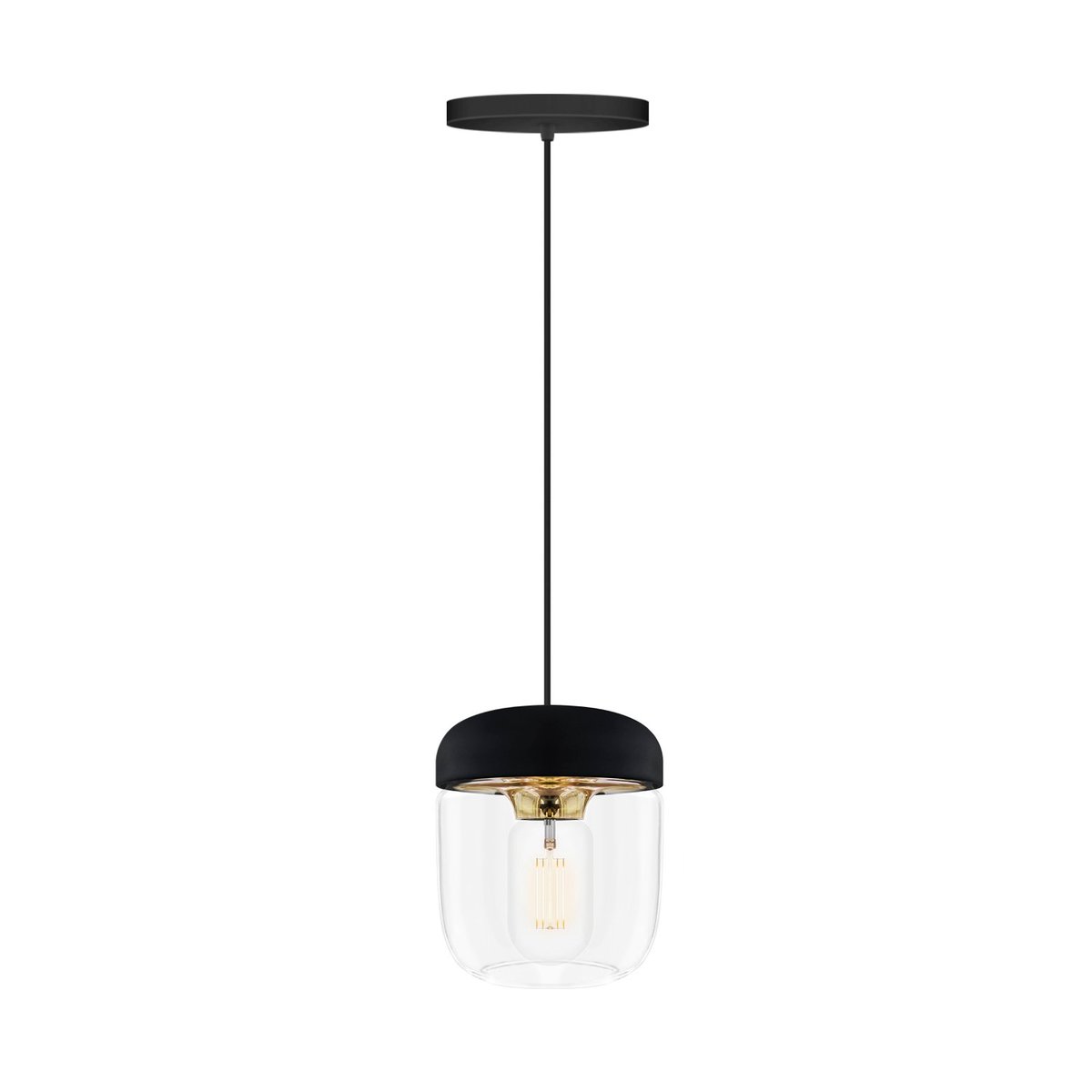 Umage Acorn lampskärm svart polerad mässing | Skandinavisk Design | Lampskärmar | Svart