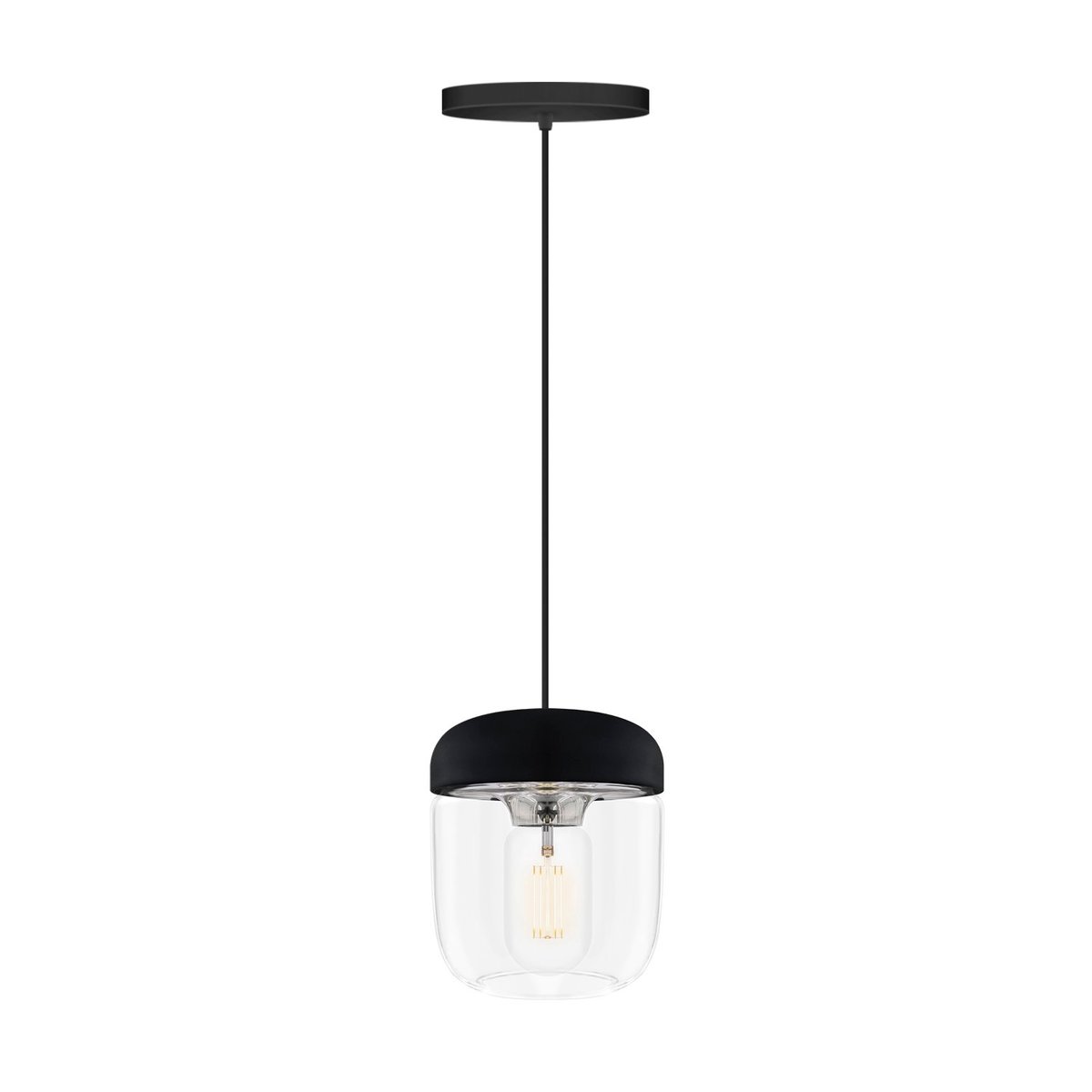 Umage Acorn lampskärm svart polerat stål | Skandinavisk Design | Lampskärmar | Silverfärgad