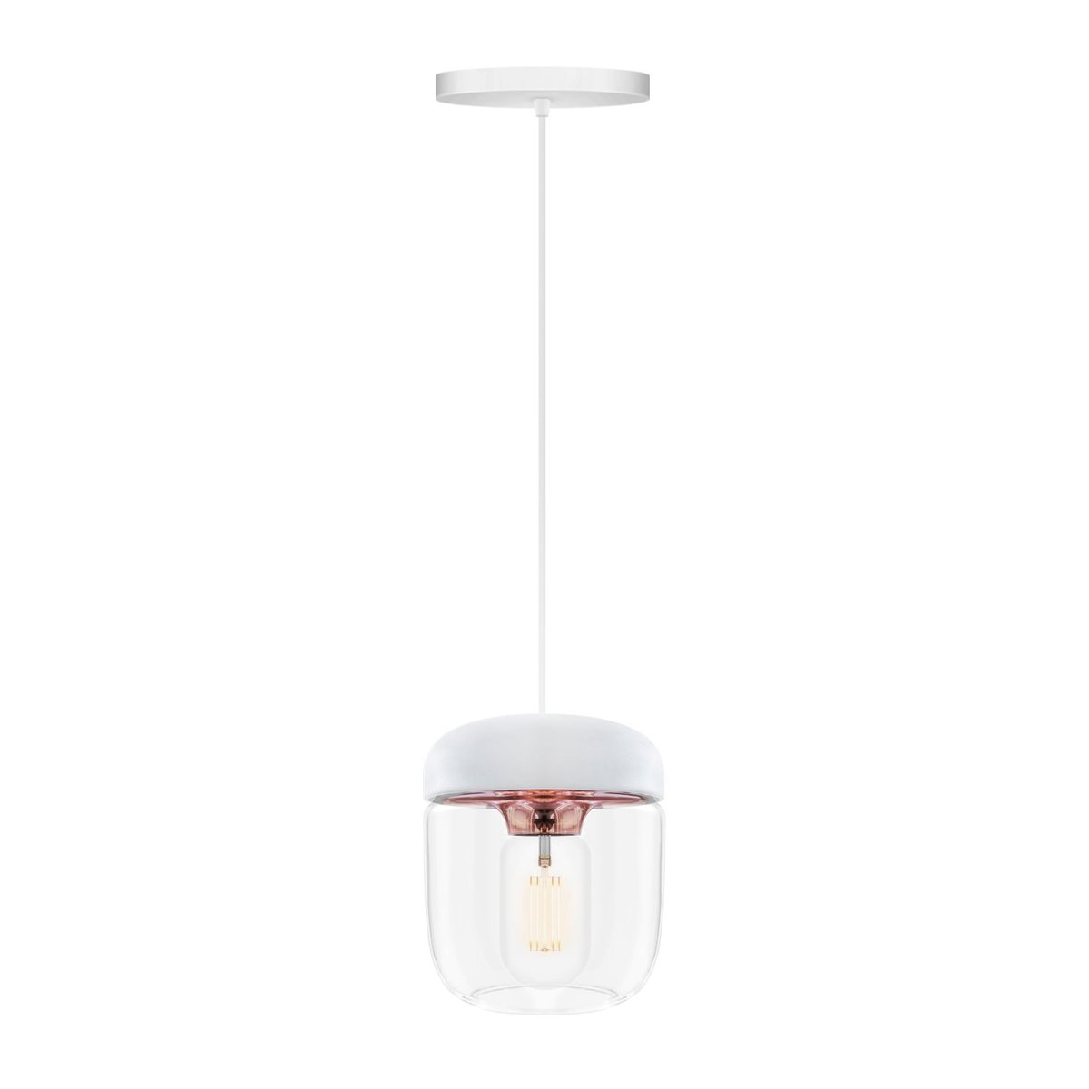 Umage Acorn lampskärm vit polerad koppar | Skandinavisk Design | Lampskärmar | Vit