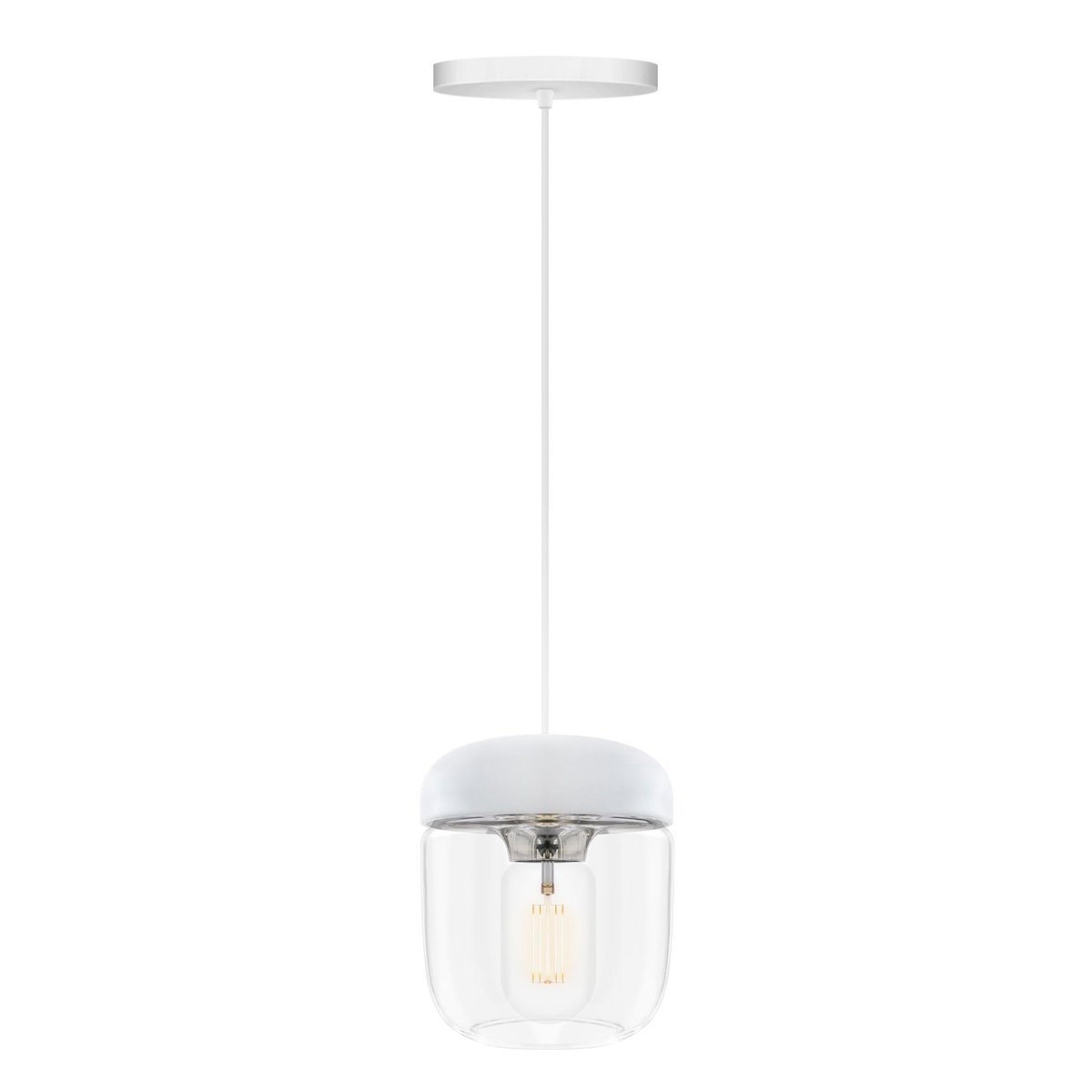Umage Acorn lampskärm vit polerat stål | Skandinavisk Design | Lampskärmar | Silverfärgad