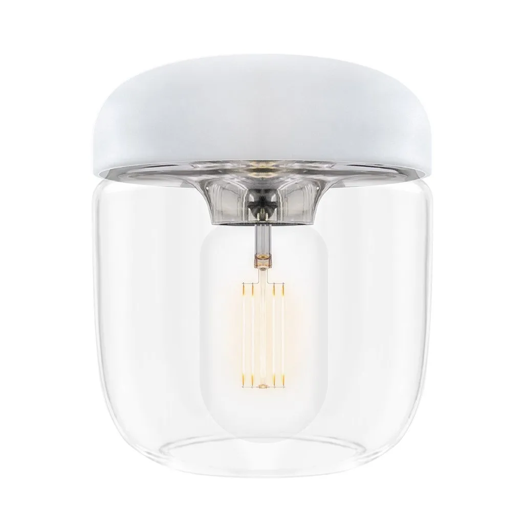 Acorn lampskärm vit, polerat stål Umage